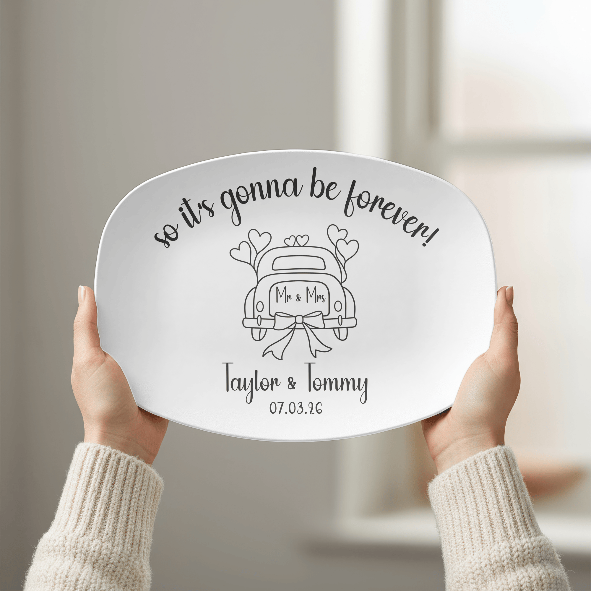 Personalized Forever Wedding Platter by Lil Plate Shop