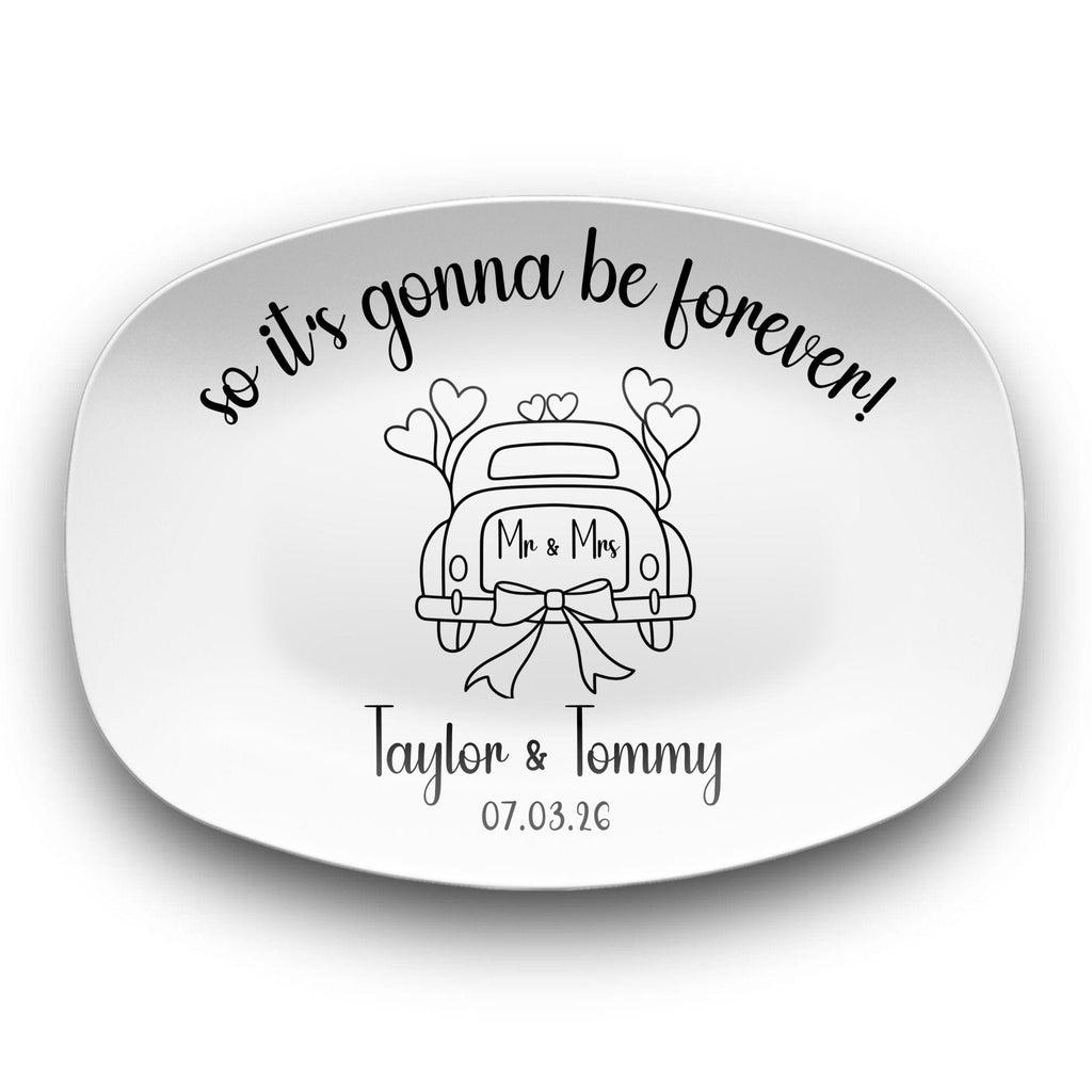 Personalized Forever Wedding Platter Platter by Lil Plate Shop