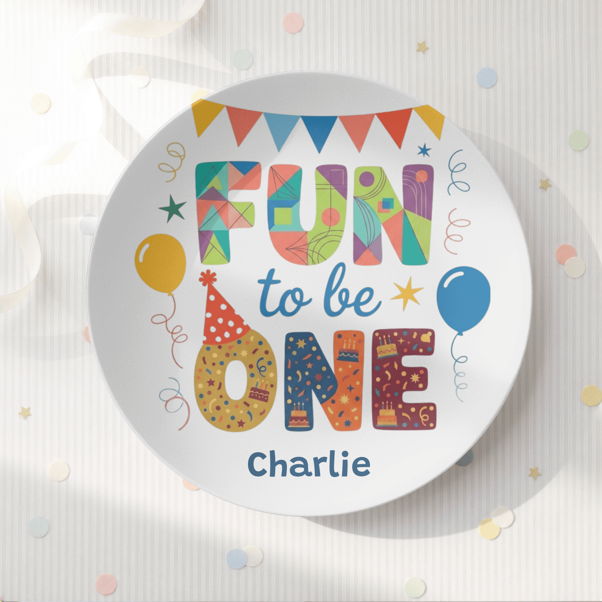 Personalized Fun to be One Plate by Lil Plate Shop