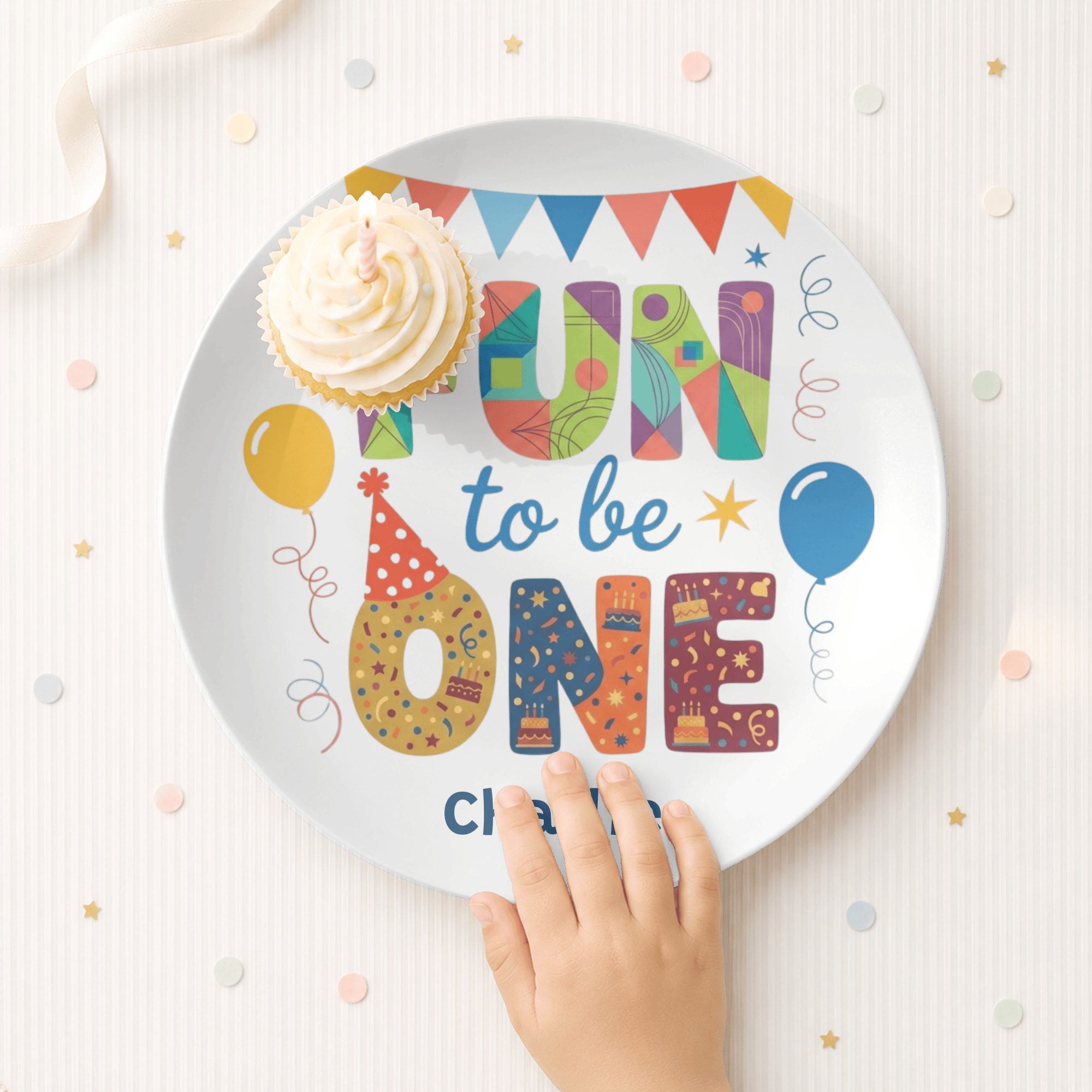 Personalized Fun to be One Plate by Lil Plate Shop