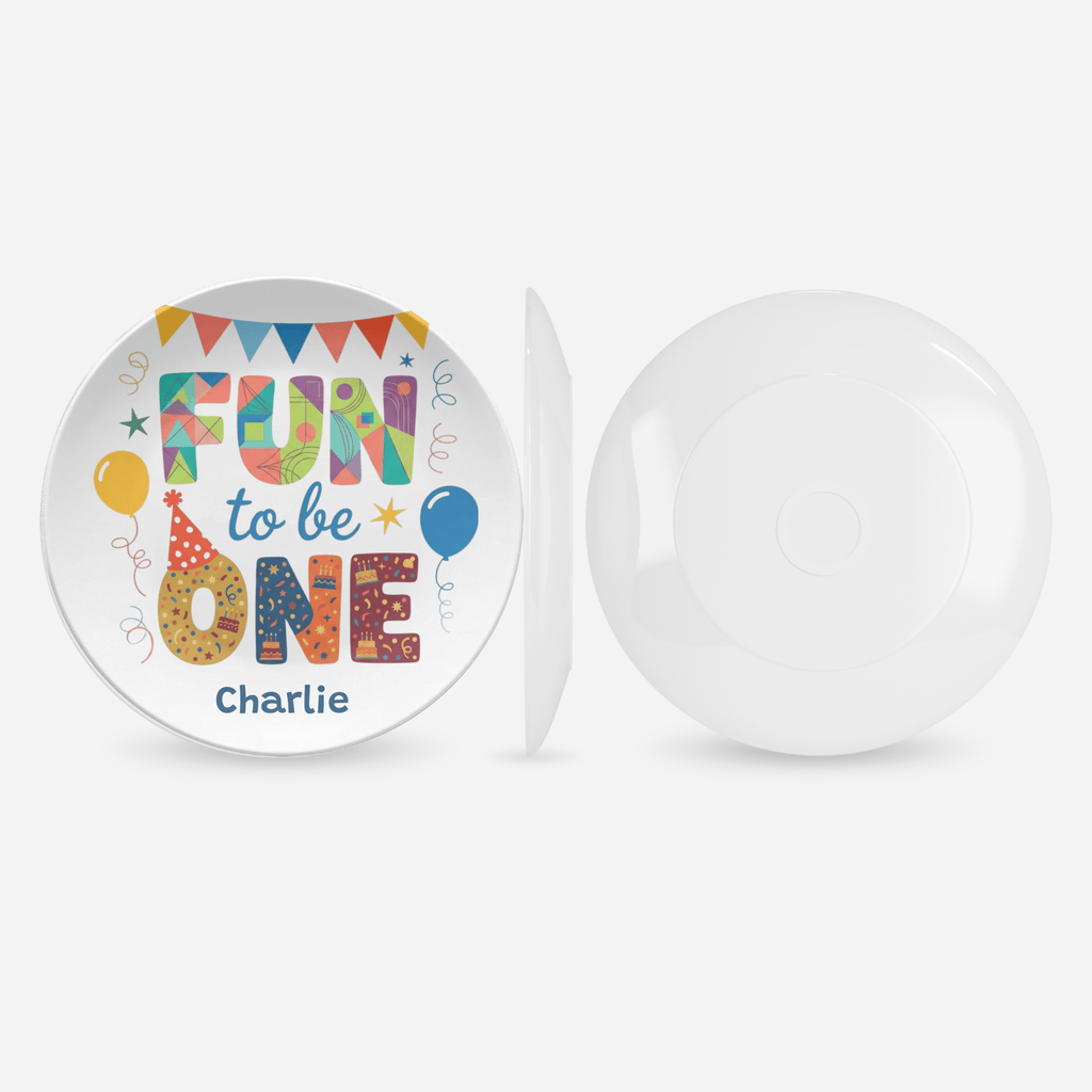 Personalized Fun to be One Plate by Lil Plate Shop