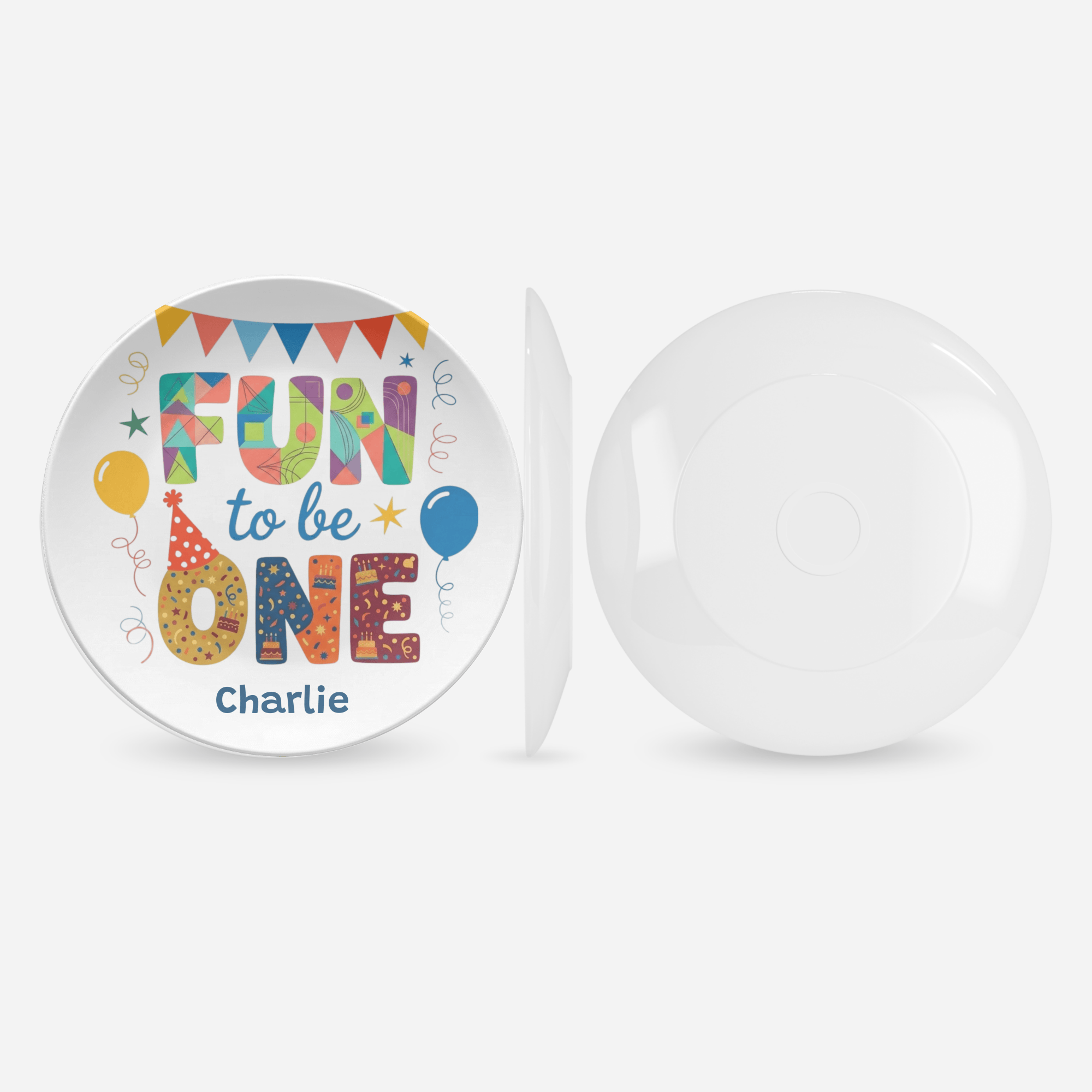 Personalized Fun to be One Plate by Lil Plate Shop