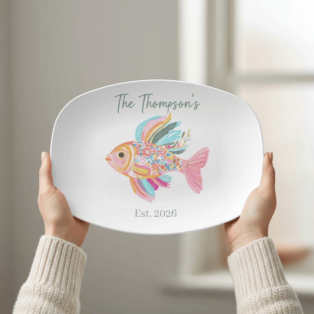 Personalized Goldfish Platter by Lil Plate Shop