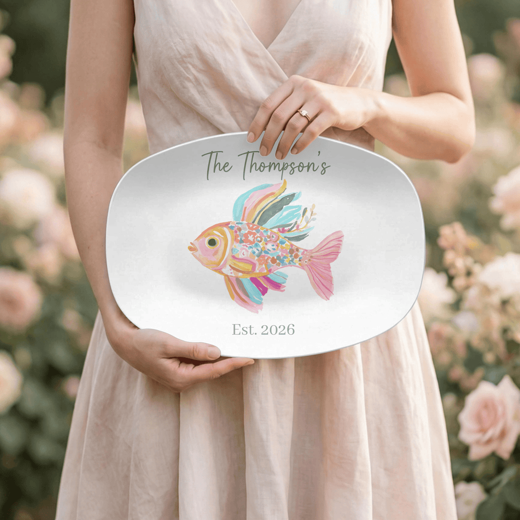 Personalized Goldfish Platter by Lil Plate Shop