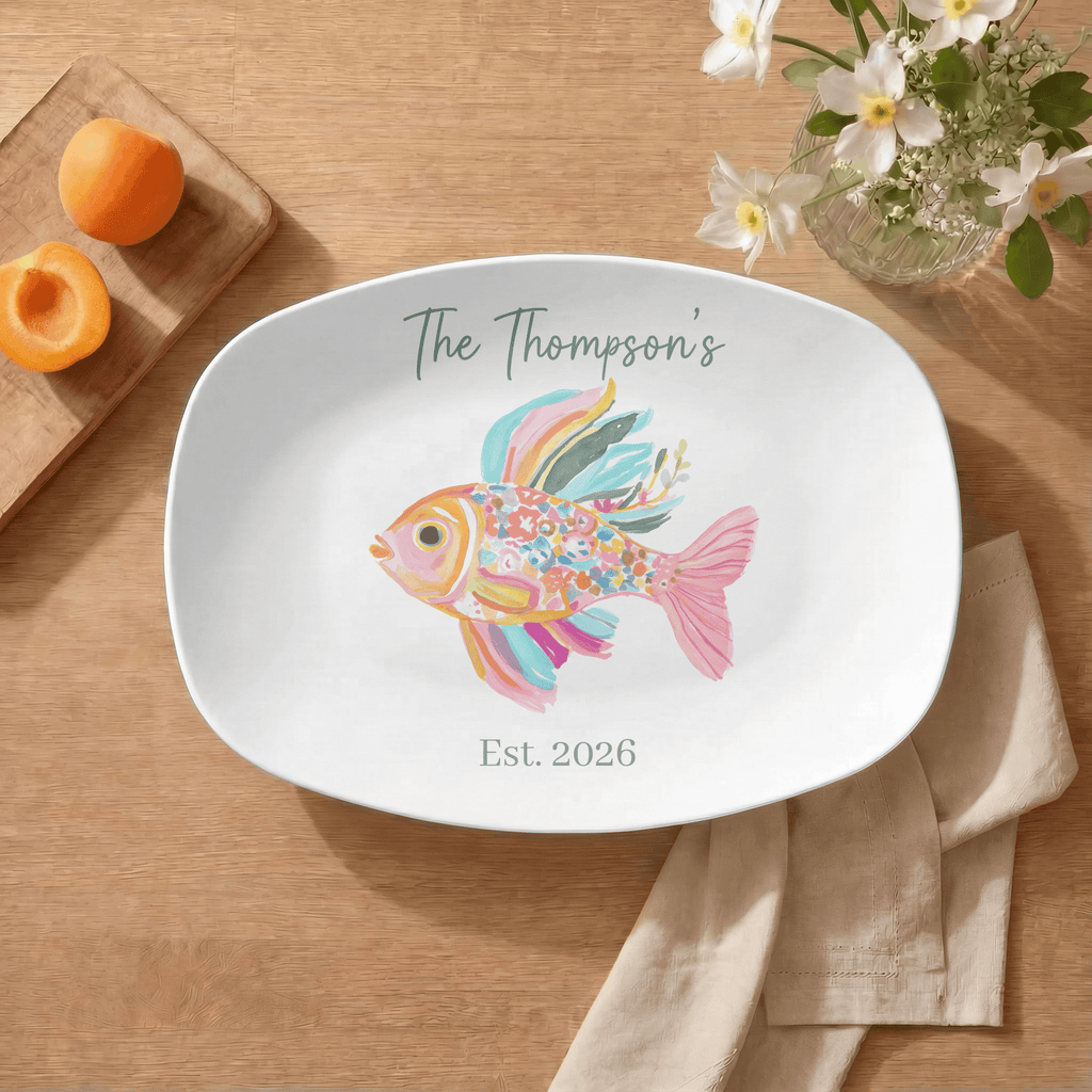 Personalized Goldfish Platter by Lil Plate Shop