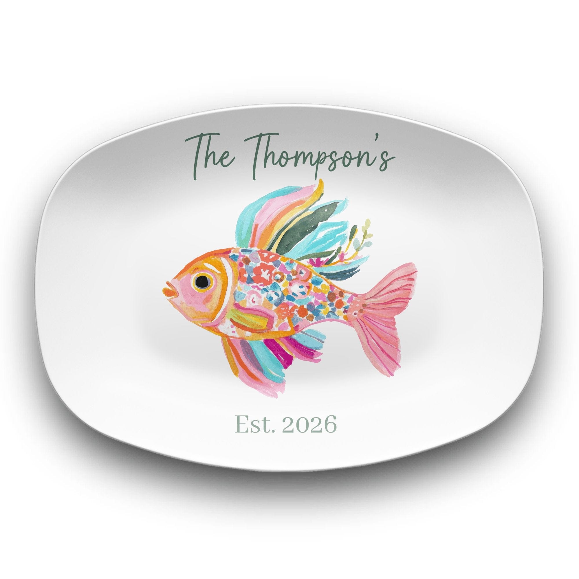 Personalized Goldfish Platter by Lil Plate Shop