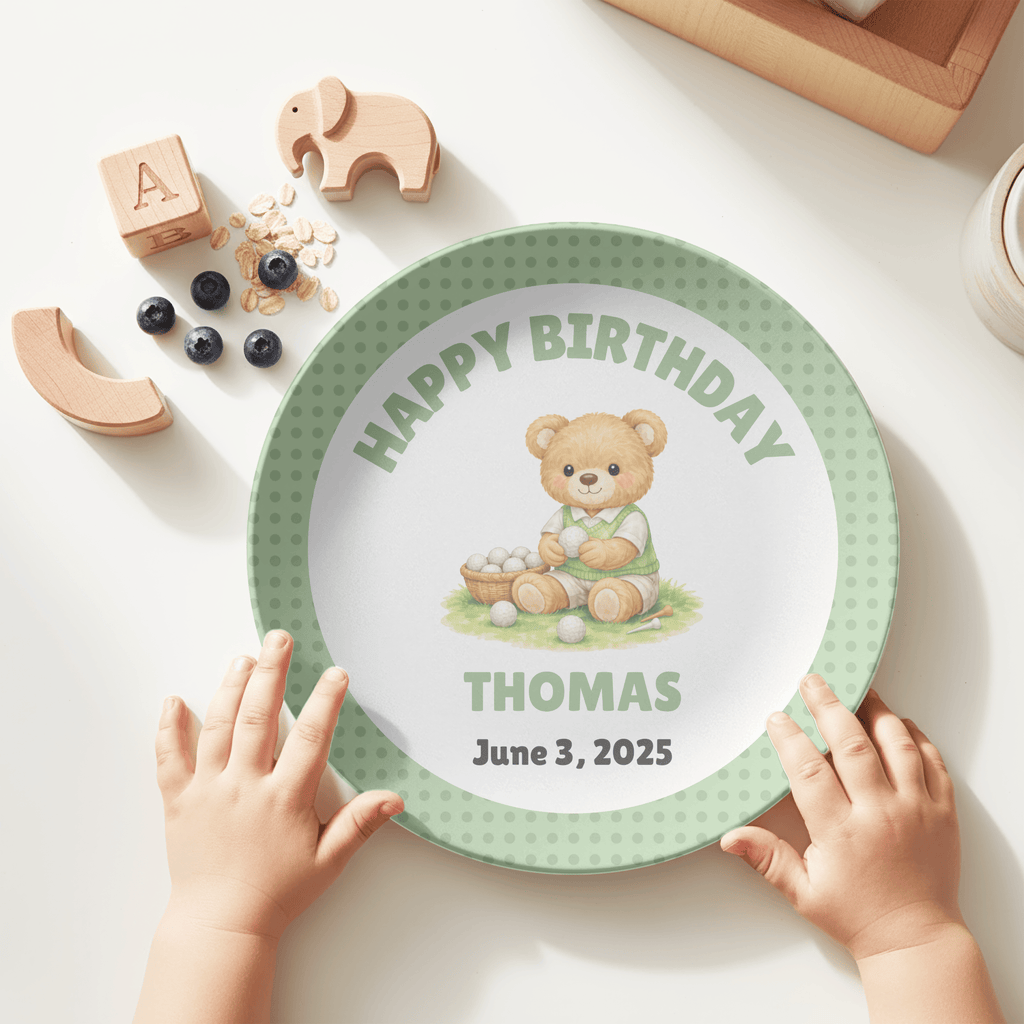 Personalized Golf Birthday Plate by Lil Plate Shop