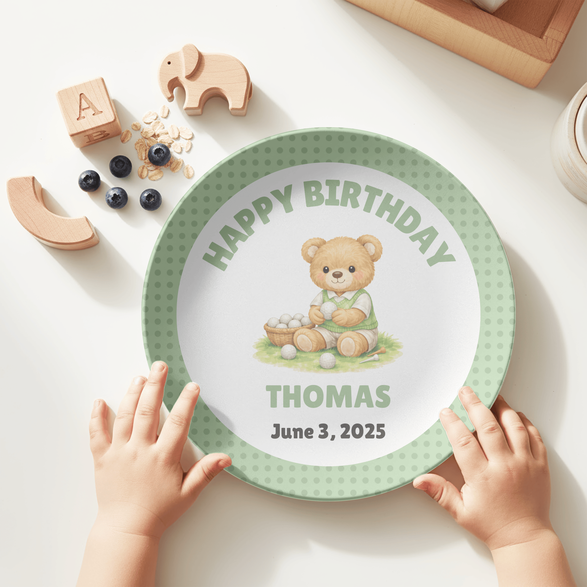 Personalized Golf Birthday Plate by Lil Plate Shop