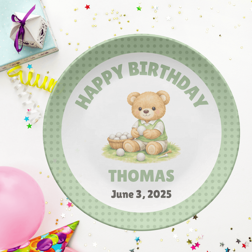 Personalized Golf Birthday Plate by Lil Plate Shop