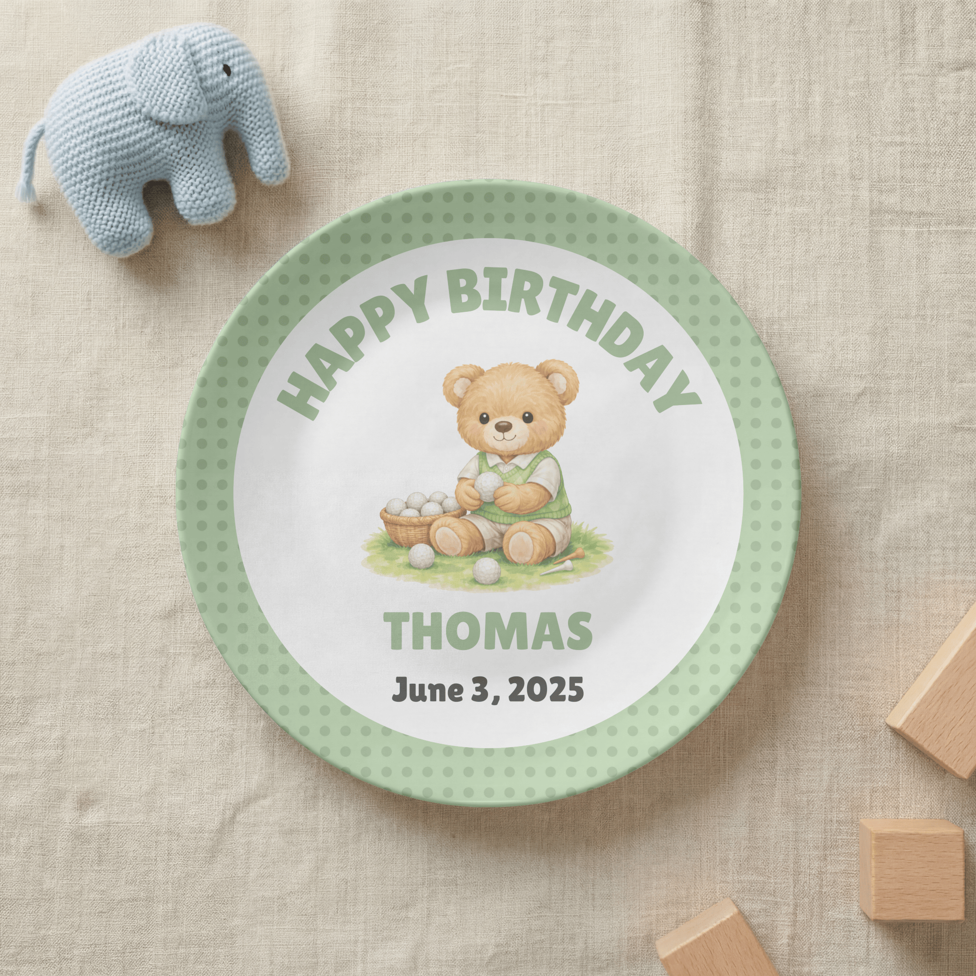 Personalized Golf Birthday Plate by Lil Plate Shop