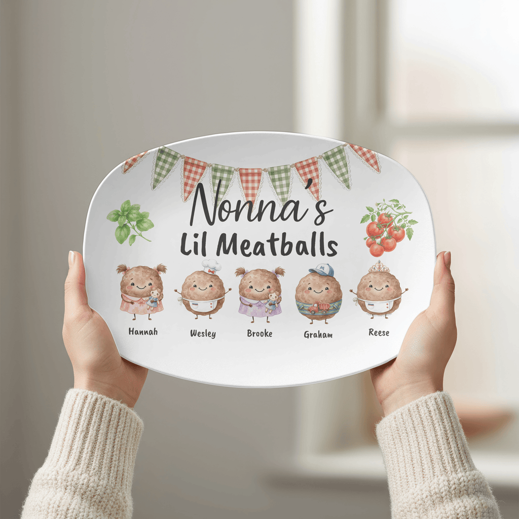 Personalized Grandma Nonna Meatball Platter by Lil Plate Shop