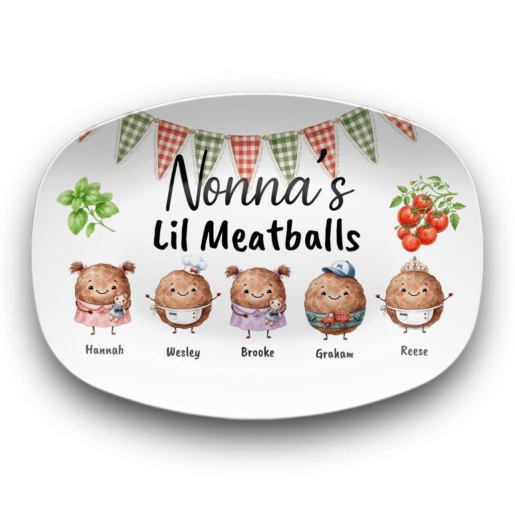 Personalized Grandma Nonna Meatball Platter by Lil Plate Shop