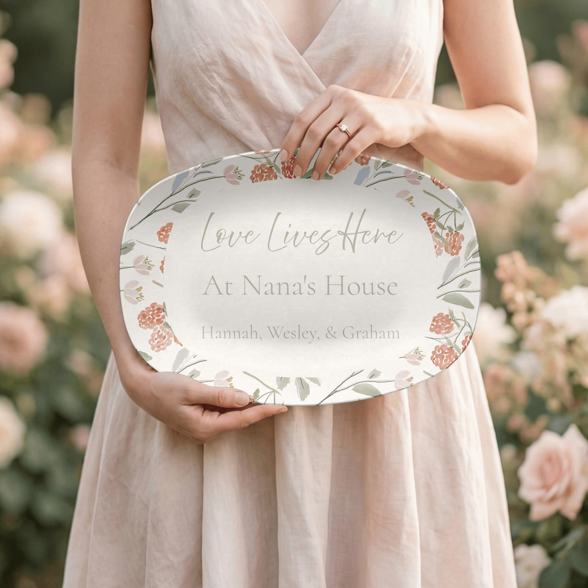 Personalized Grandmother Platter by Lil Plate Shop