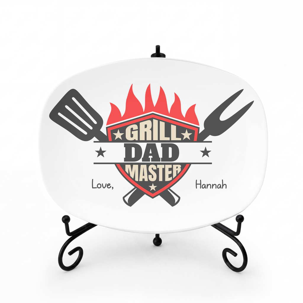 Personalized Grill Master Platter Platter + Gift Box by Lil Plate Shop