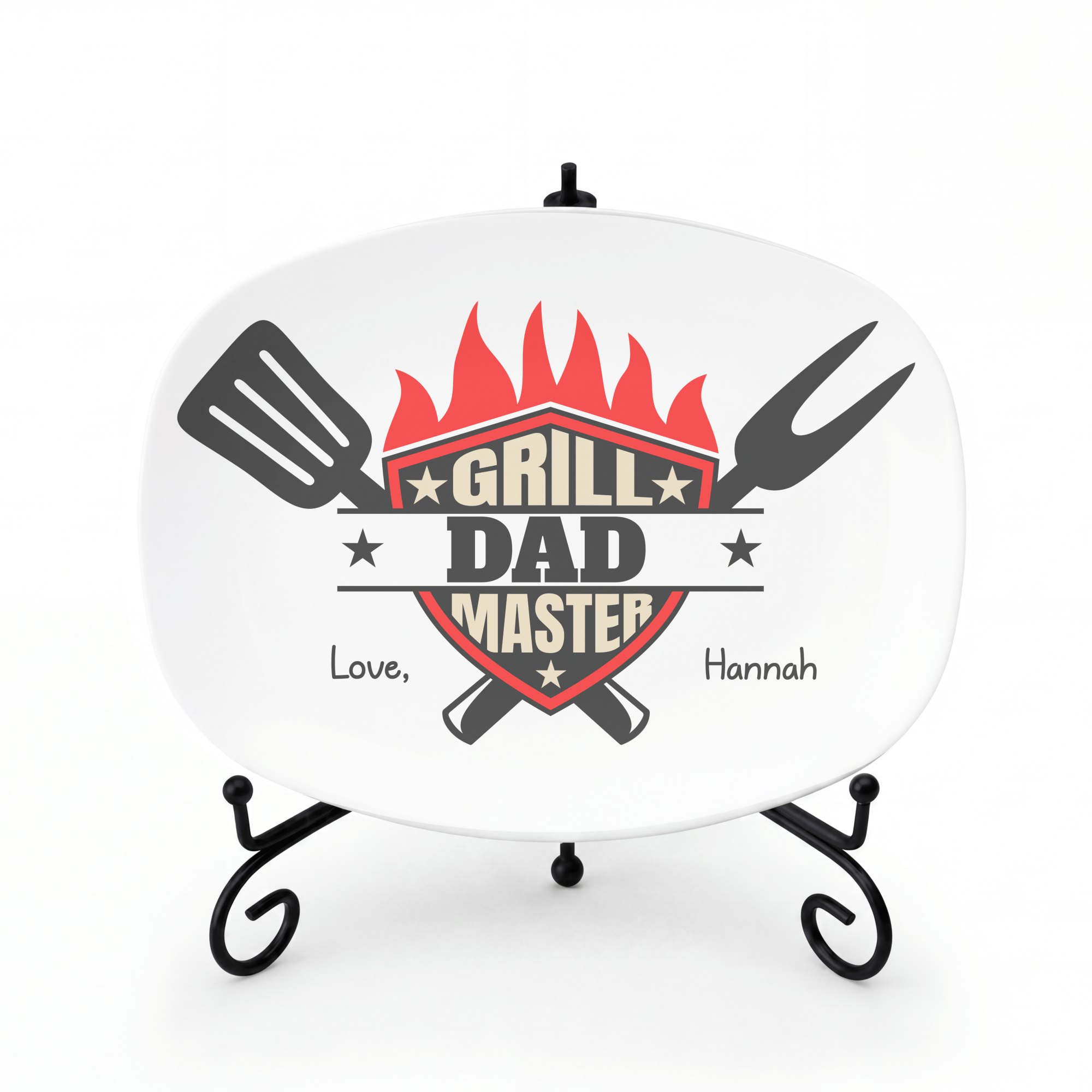 Personalized Grill Master Platter Platter + Gift Box by Lil Plate Shop