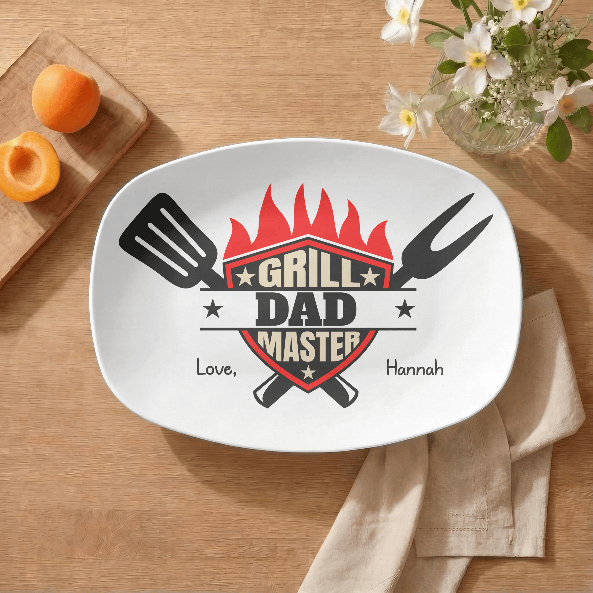 Personalized Grill Master Platter Platter by Lil Plate Shop