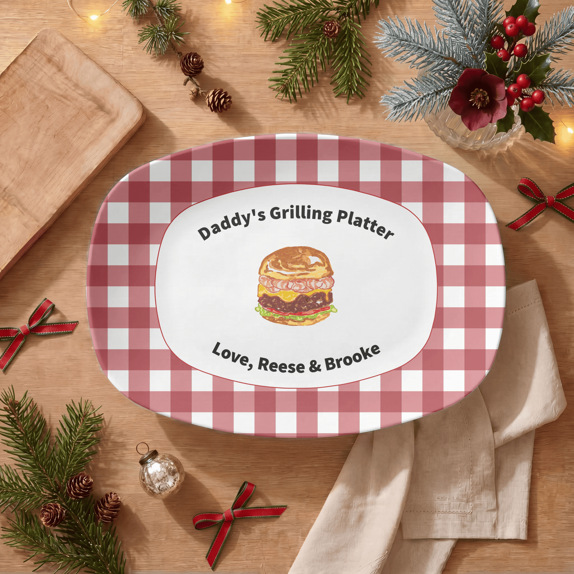 Personalized Grilling Platter by Lil Plate Shop