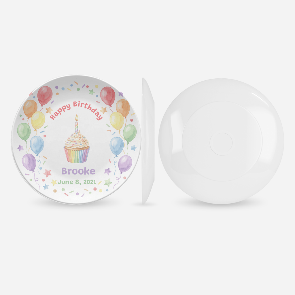 Personalized Happy Birthday Rainbow Plate by Lil Plate Shop