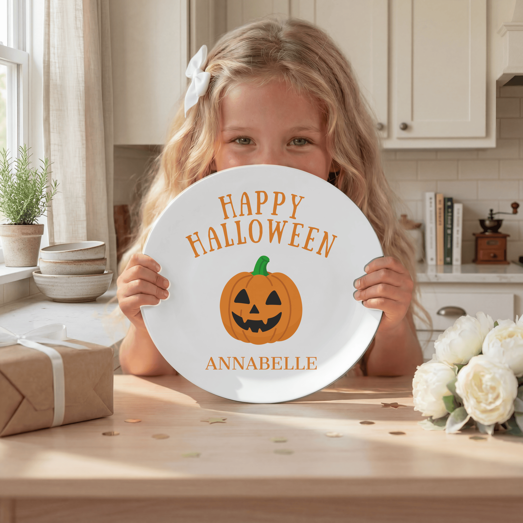 Personalized Happy Halloween Plate by Lil Plate Shop