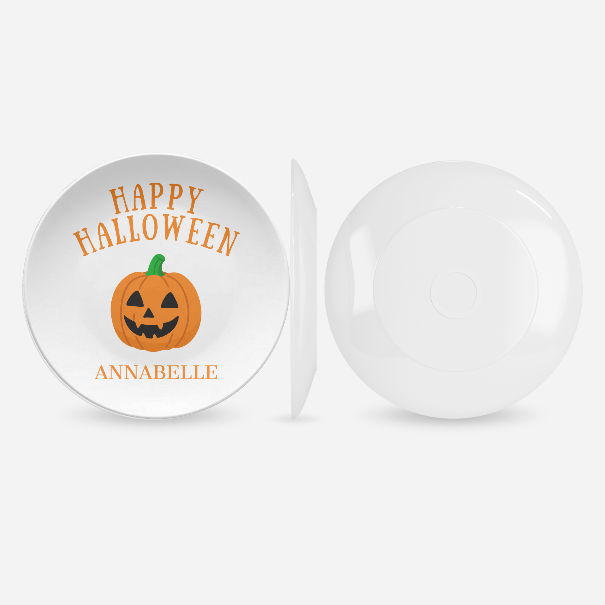 Personalized Happy Halloween Plate by Lil Plate Shop