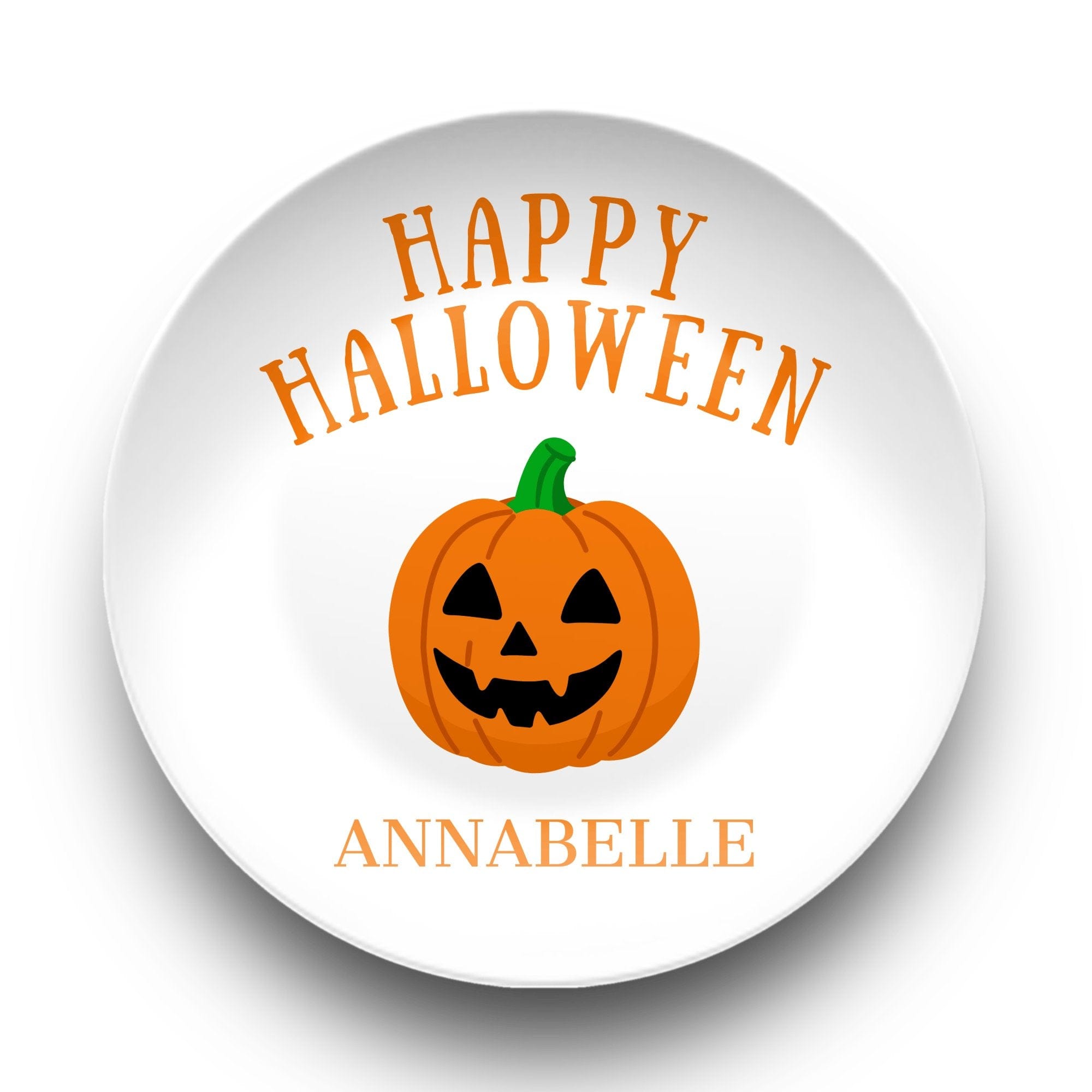 Personalized Happy Halloween Plate by Lil Plate Shop