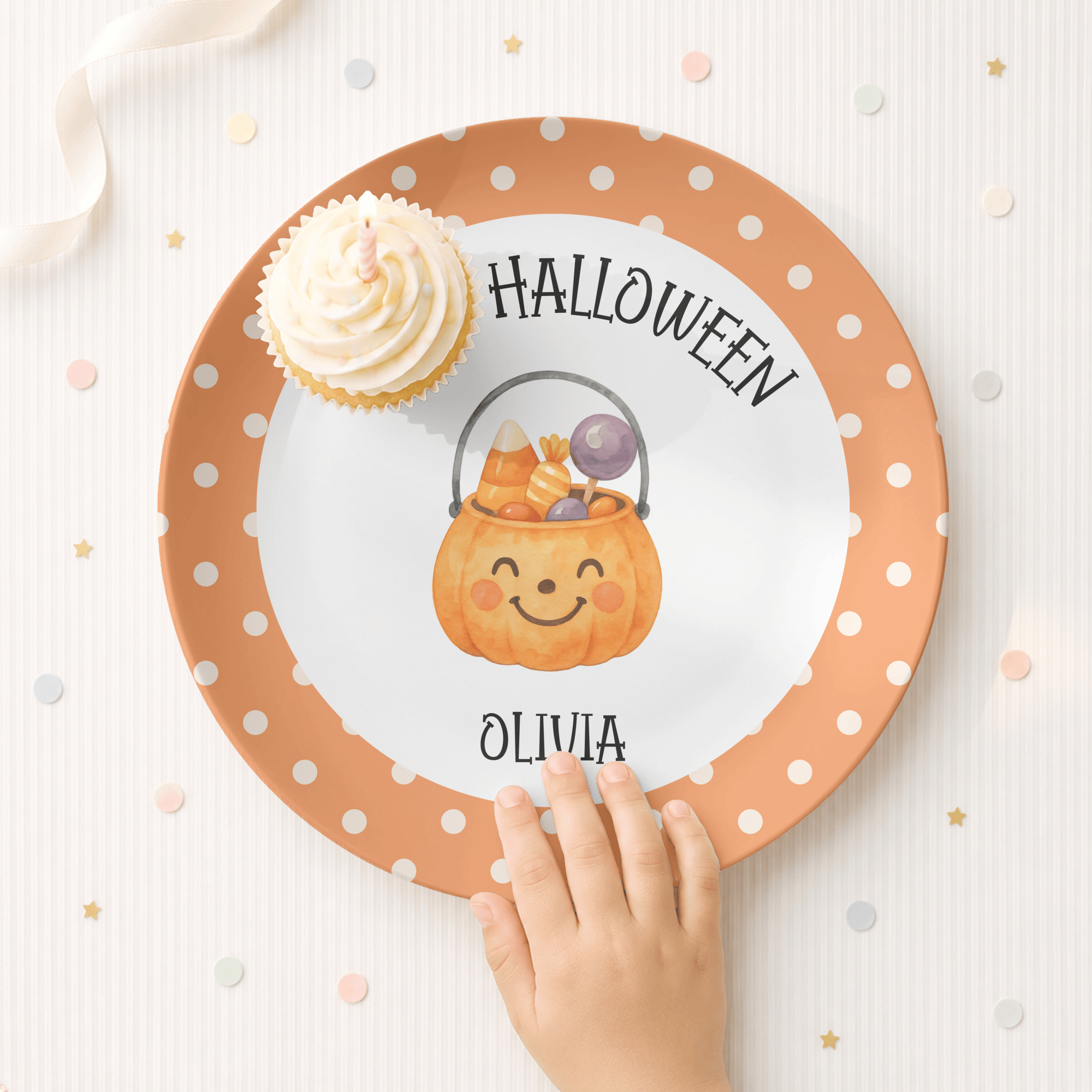 Personalized Happy Halloween Plate by Lil Plate Shop