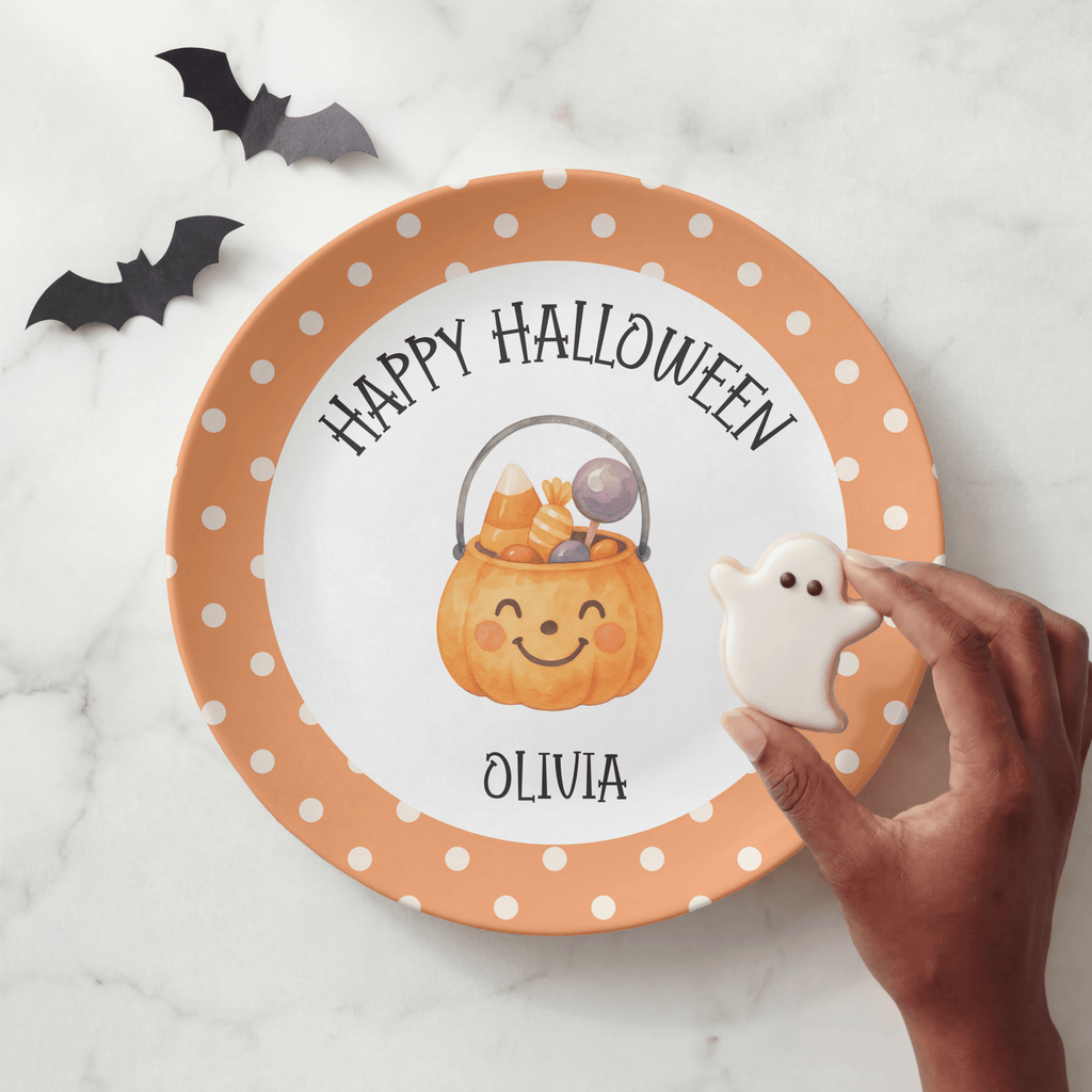 Personalized Happy Halloween Plate by Lil Plate Shop