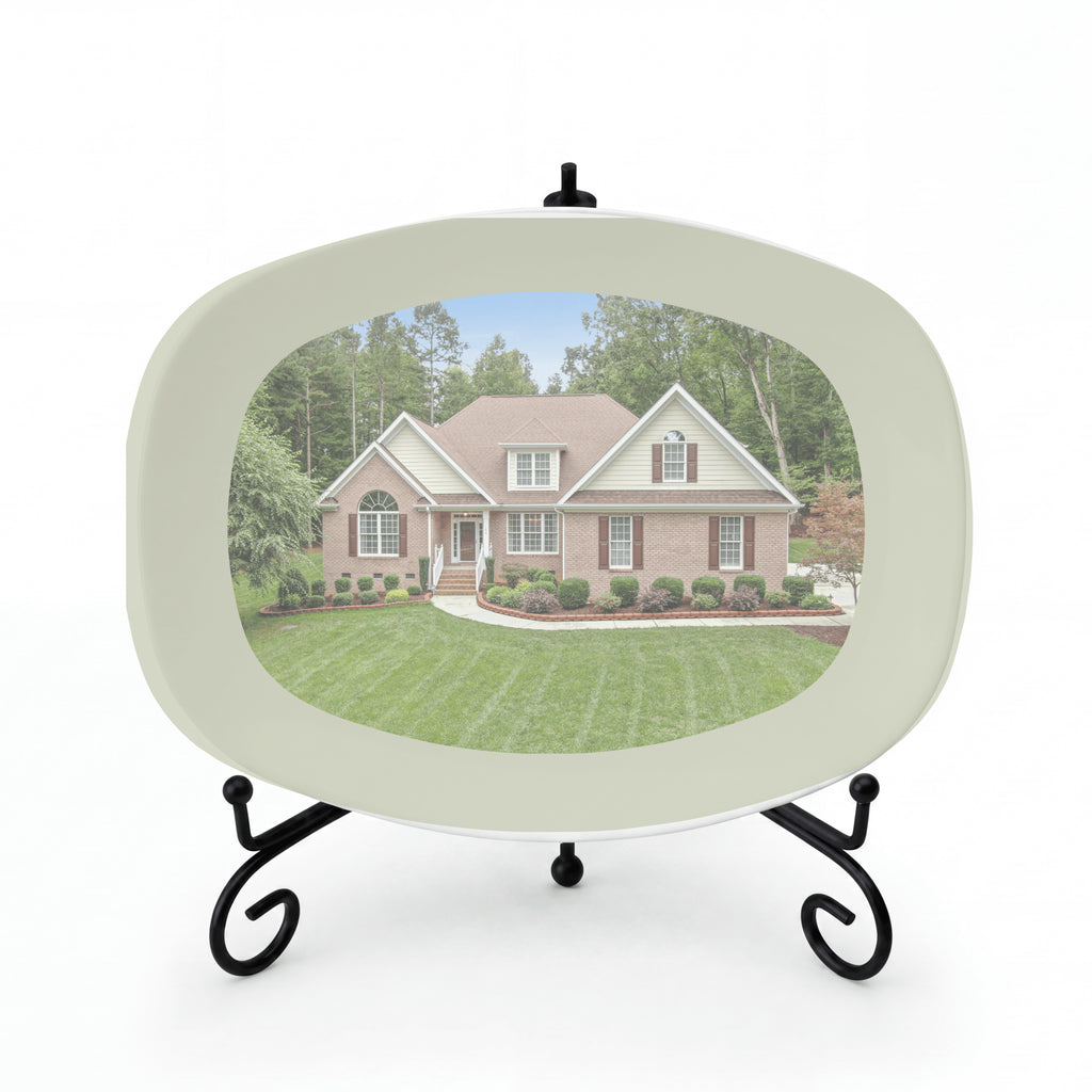 Personalized House Photo Platter by Lil Plate Shop