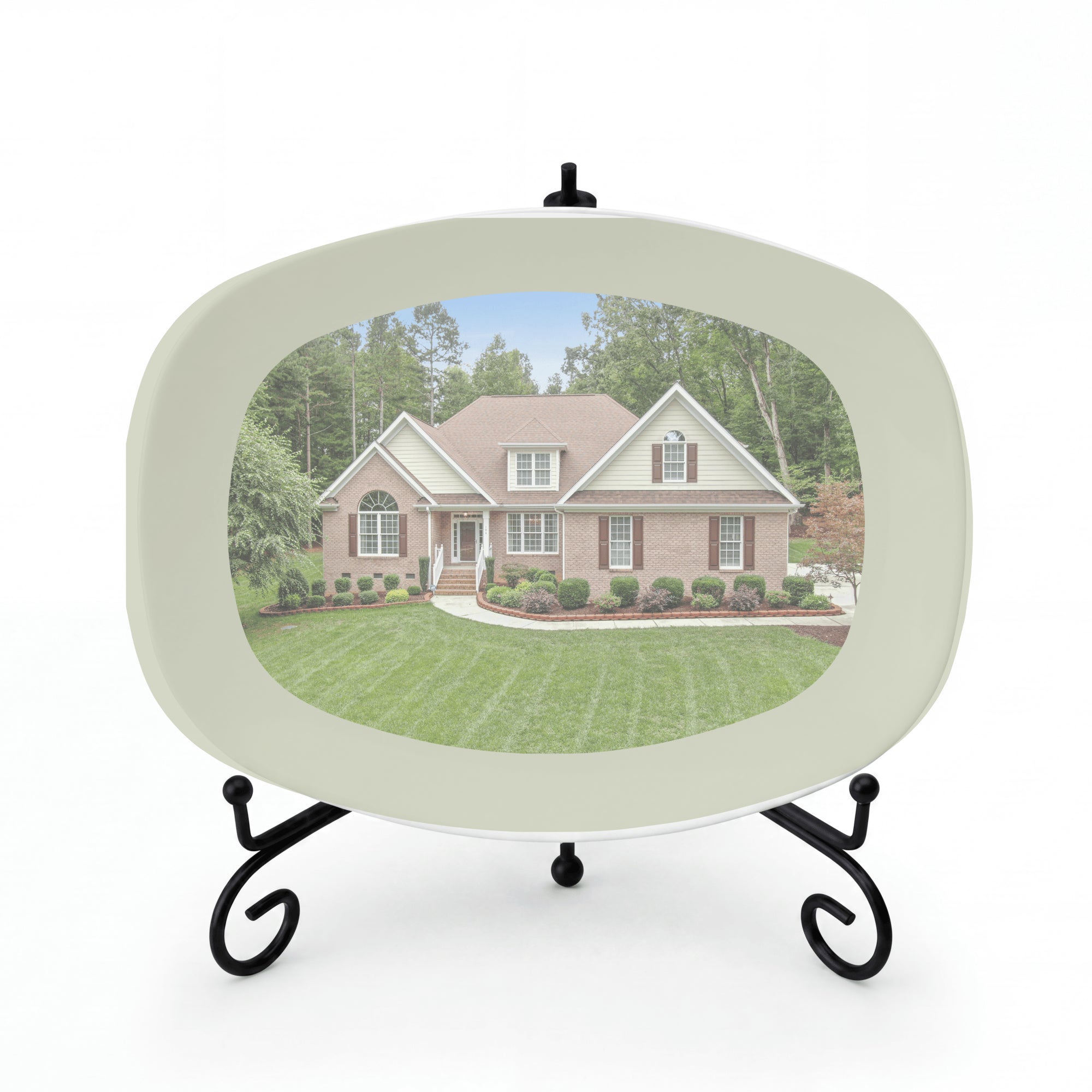 Personalized House Photo Platter by Lil Plate Shop