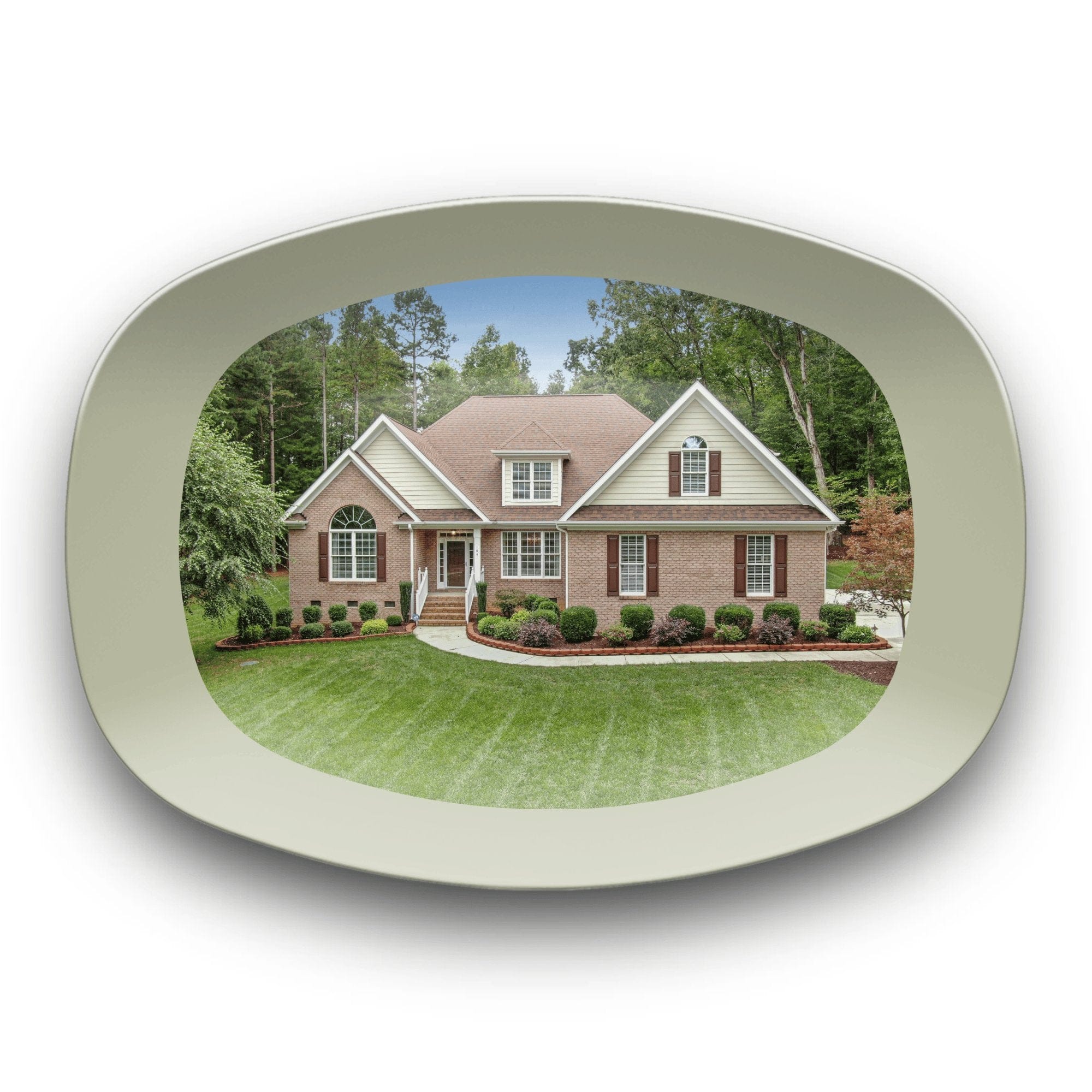 Personalized House Photo Platter by Lil Plate Shop