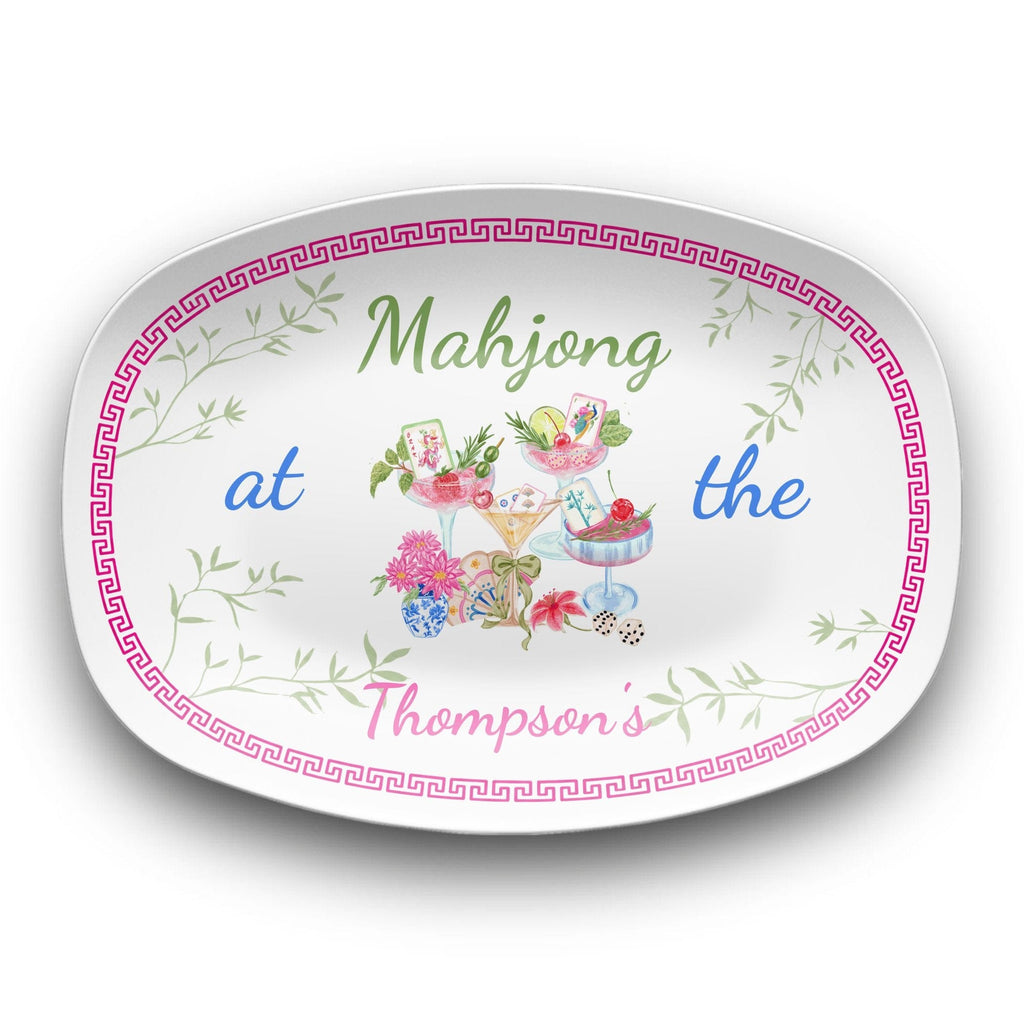 Personalized Mahjong Family Game Platter by Lil Plate Shop