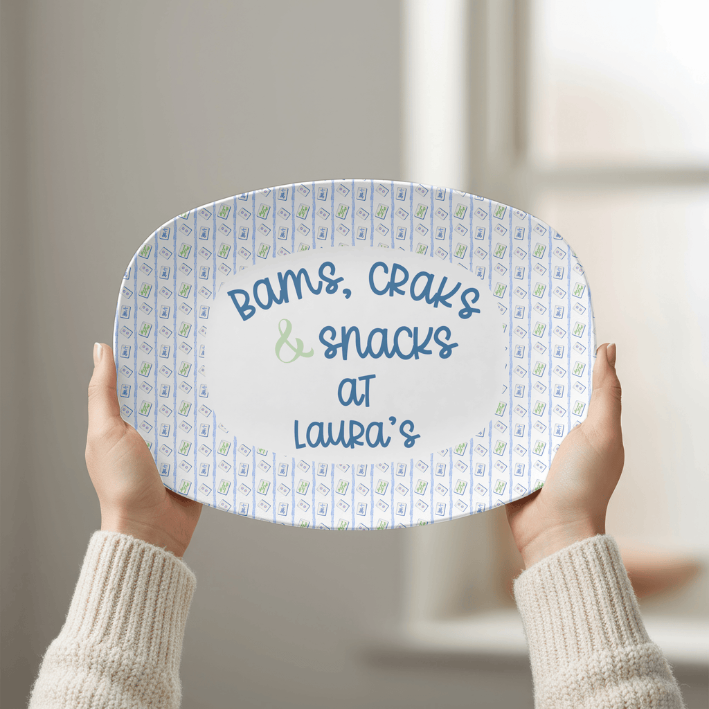 Personalized Mahjong Snack Platter by Lil Plate Shop