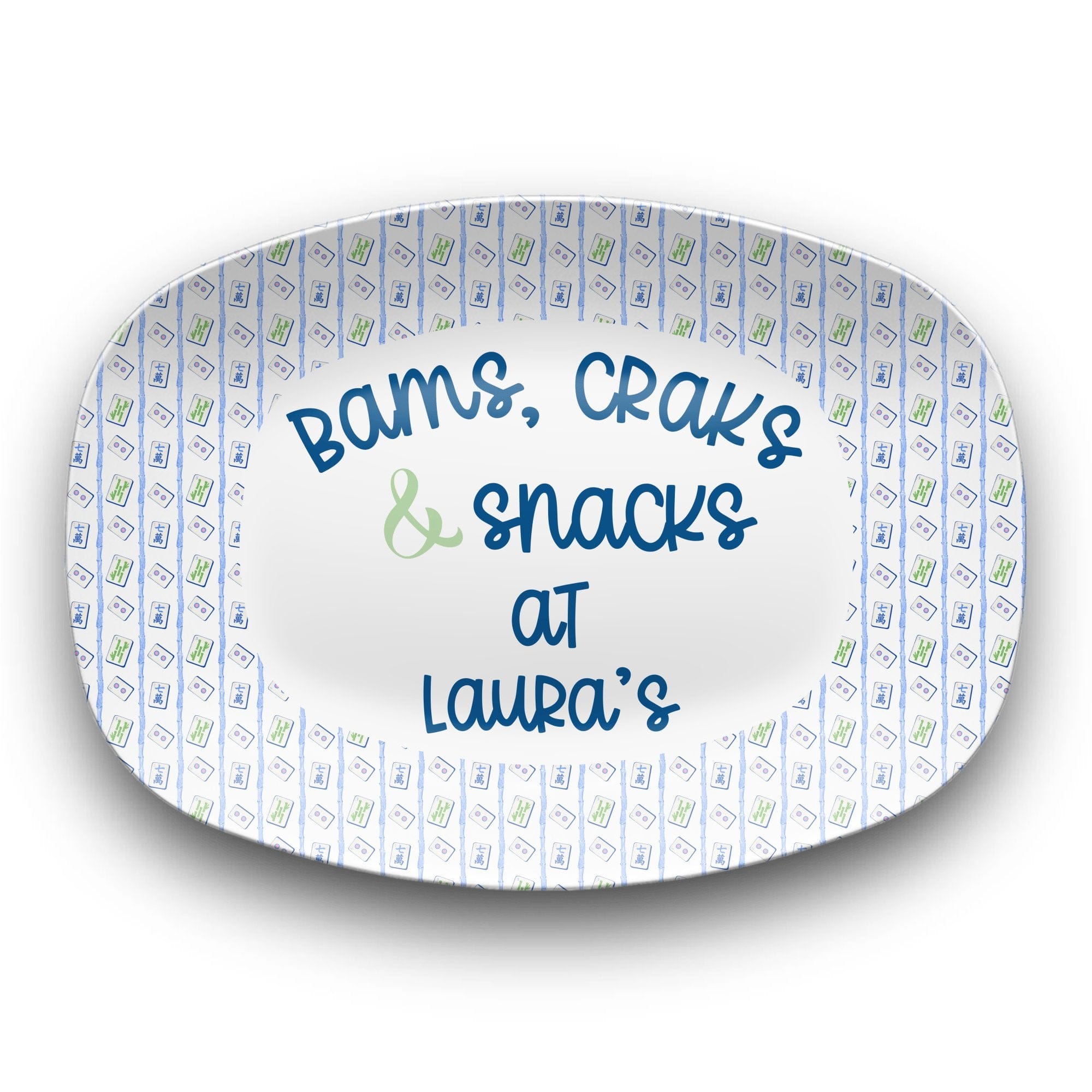 Personalized Mahjong Snack Platter by Lil Plate Shop