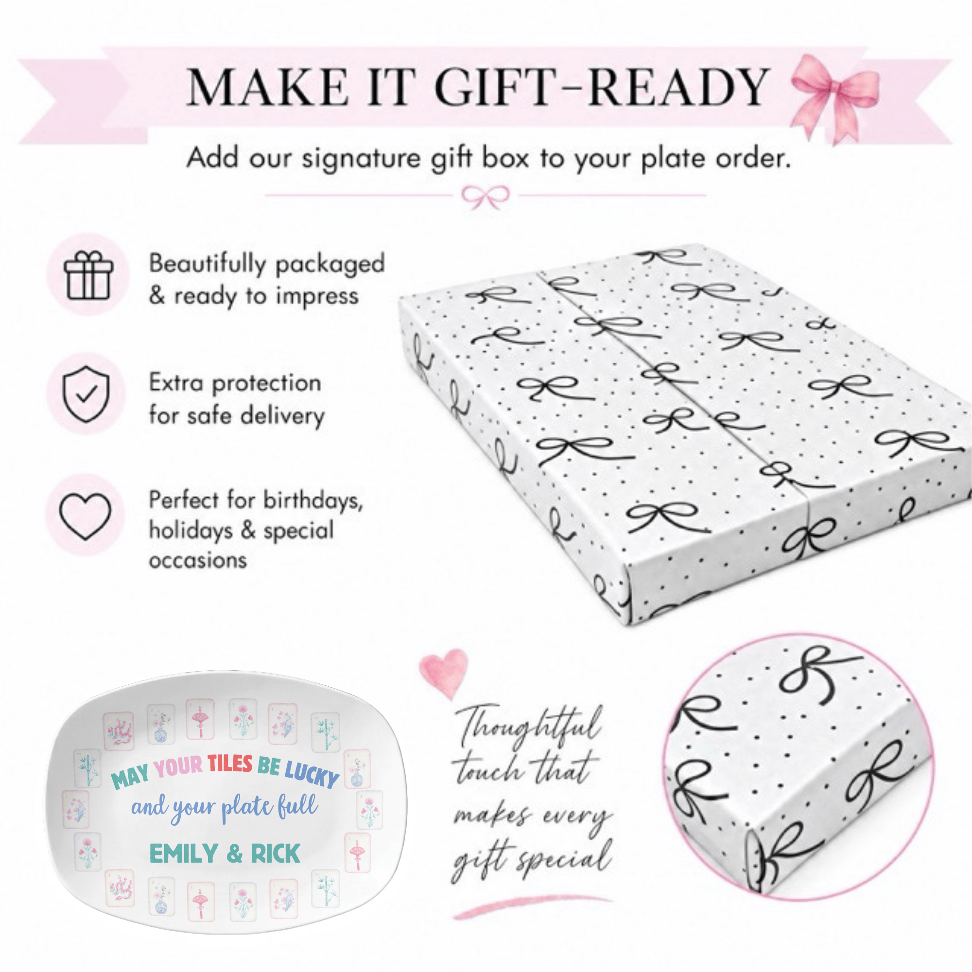 Personalized May Your Tiles Platter by Lil Plate Shop