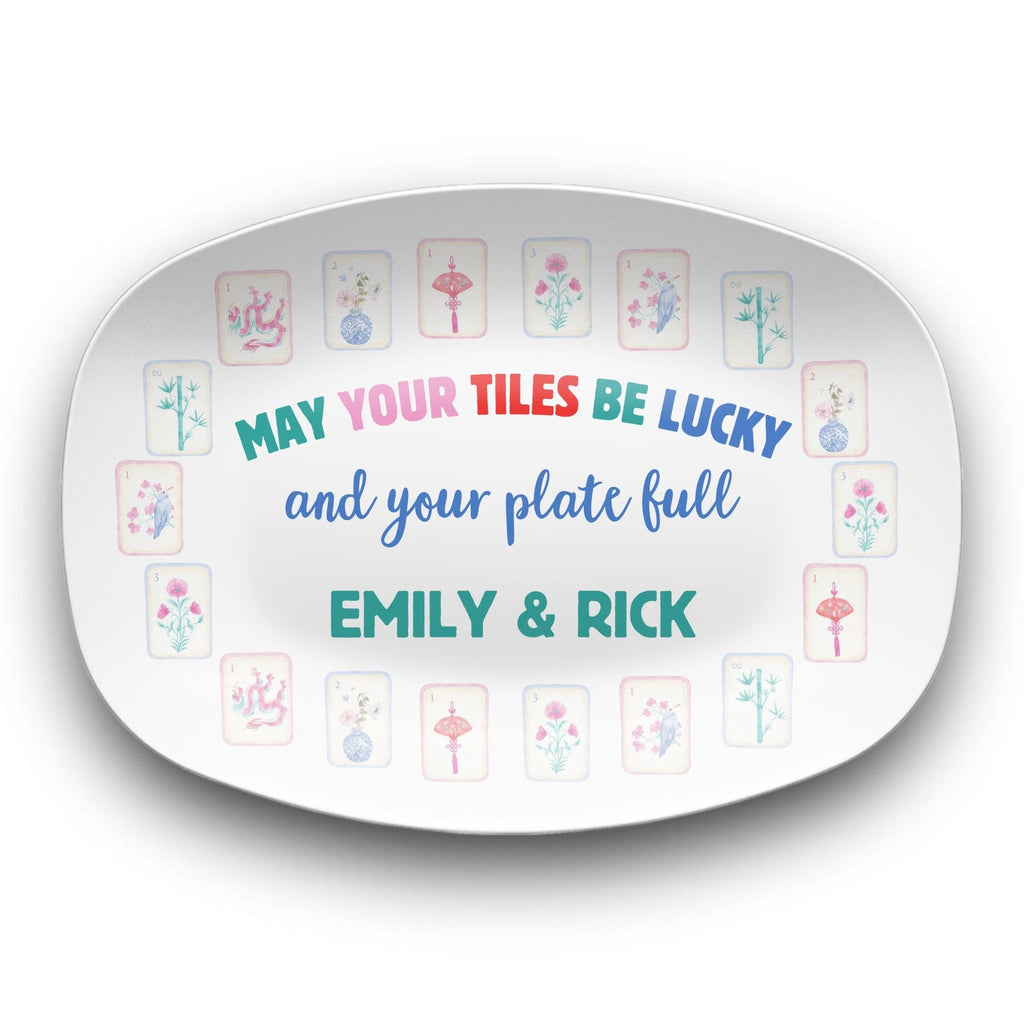 Personalized May Your Tiles Platter by Lil Plate Shop
