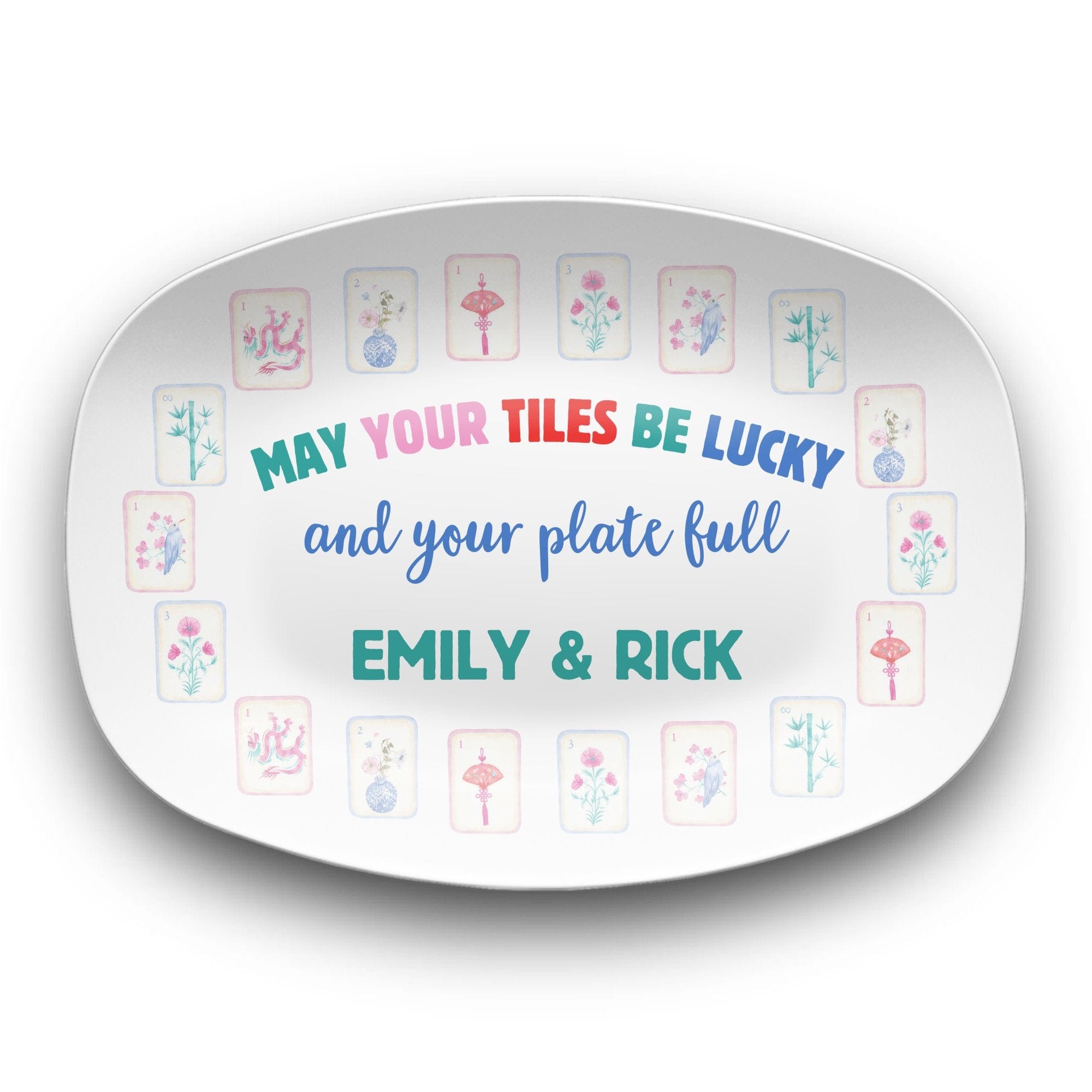Personalized May Your Tiles Platter by Lil Plate Shop