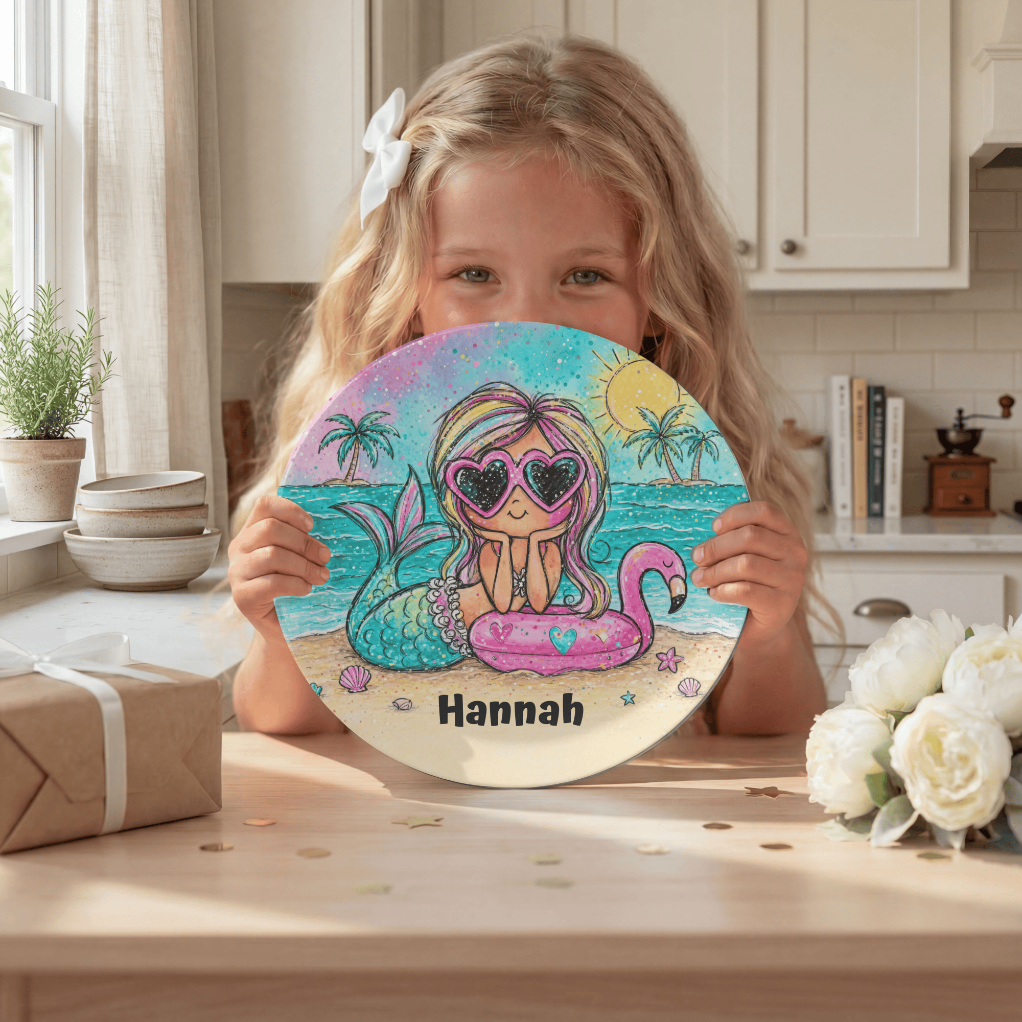 Personalized Mermaid Beach Plate by Lil Plate Shop