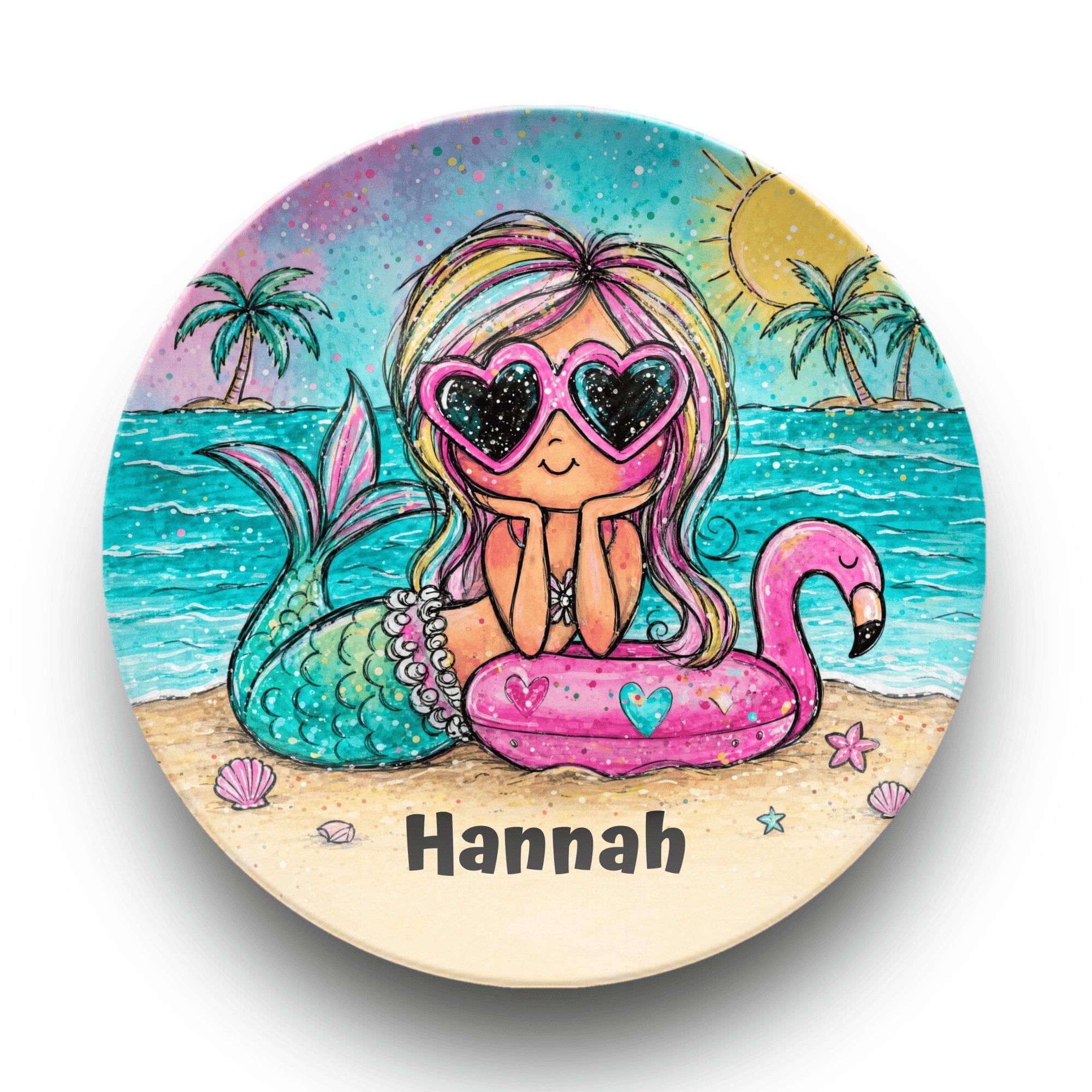 Personalized Mermaid Beach Plate by Lil Plate Shop