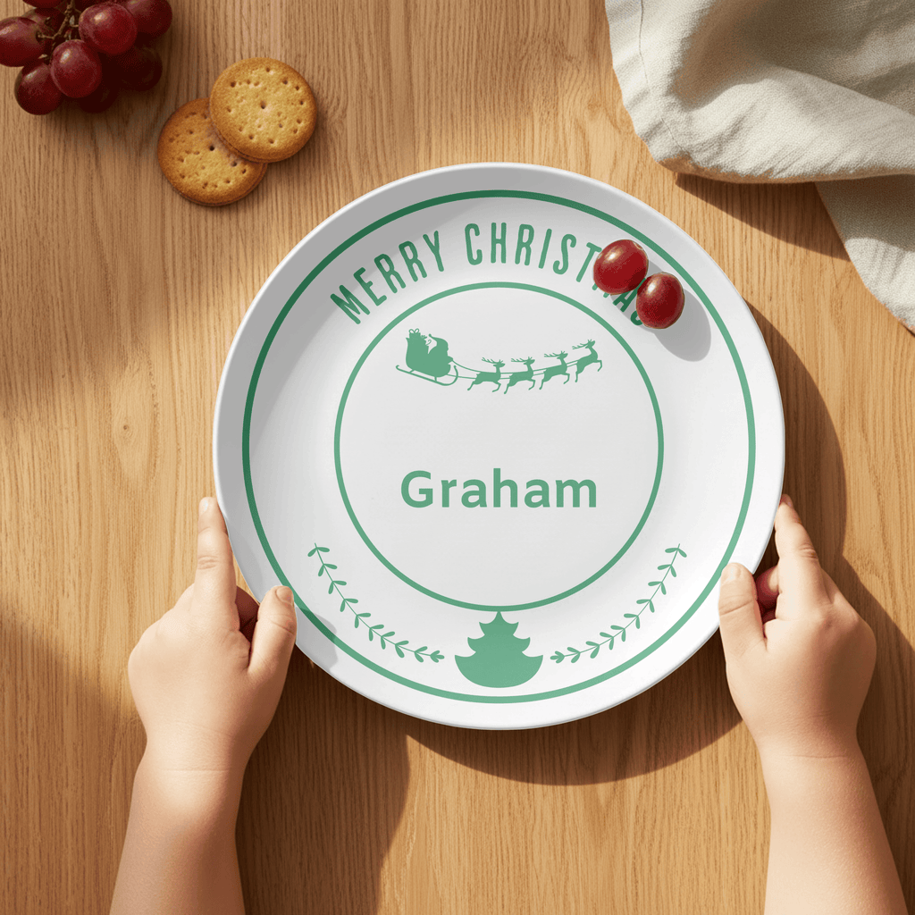 Personalized Merry Christmas Plate by Lil Plate Shop