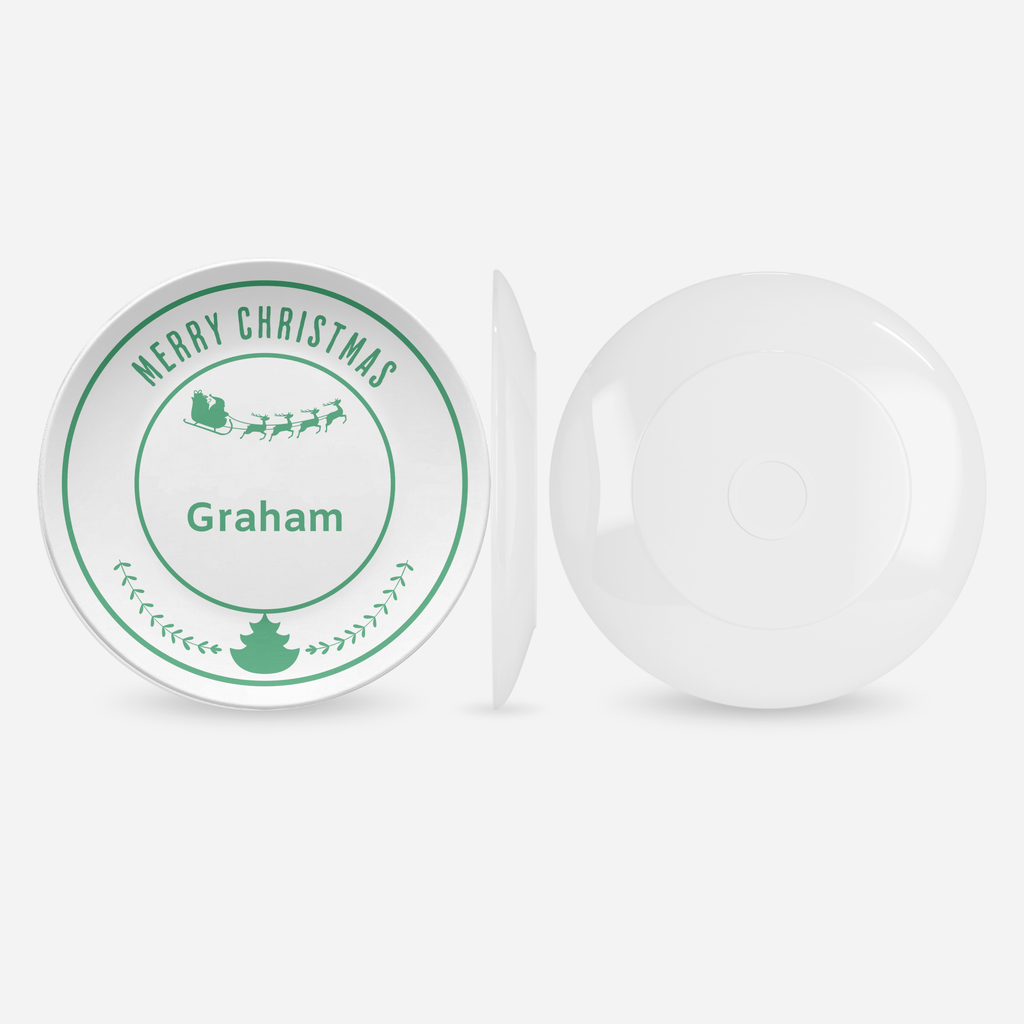 Personalized Merry Christmas Plate by Lil Plate Shop