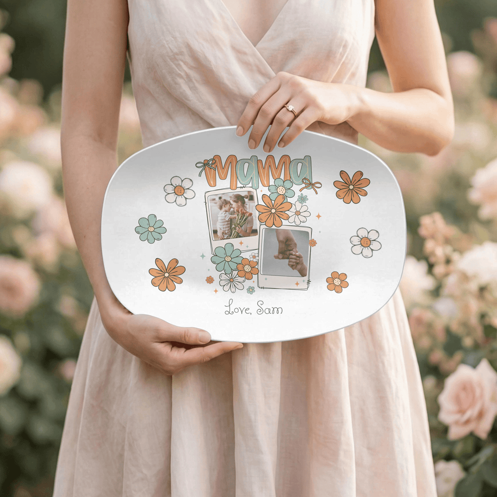 Personalized Mom Daisy Platter by Lil Plate Shop