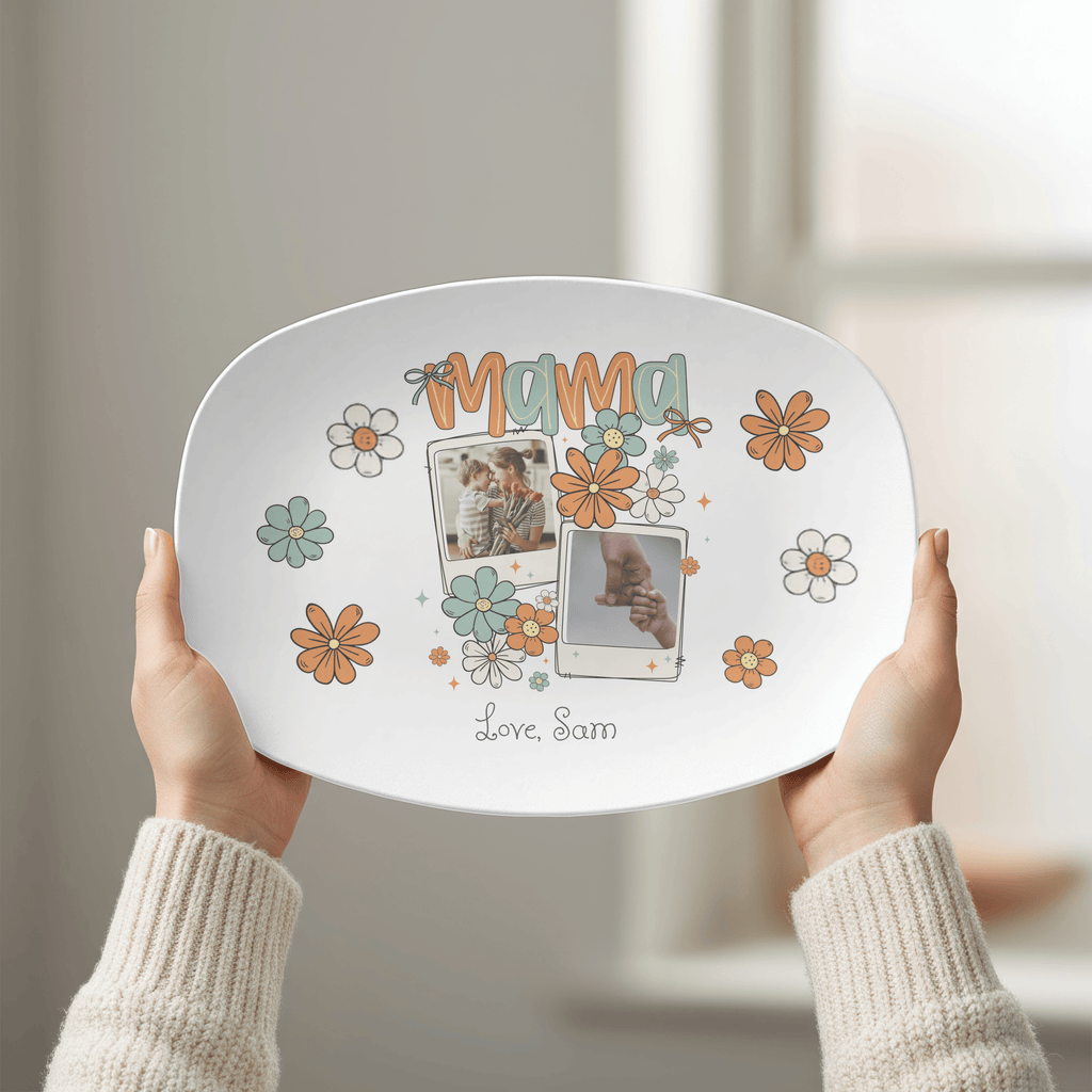 Personalized Mom Daisy Platter by Lil Plate Shop