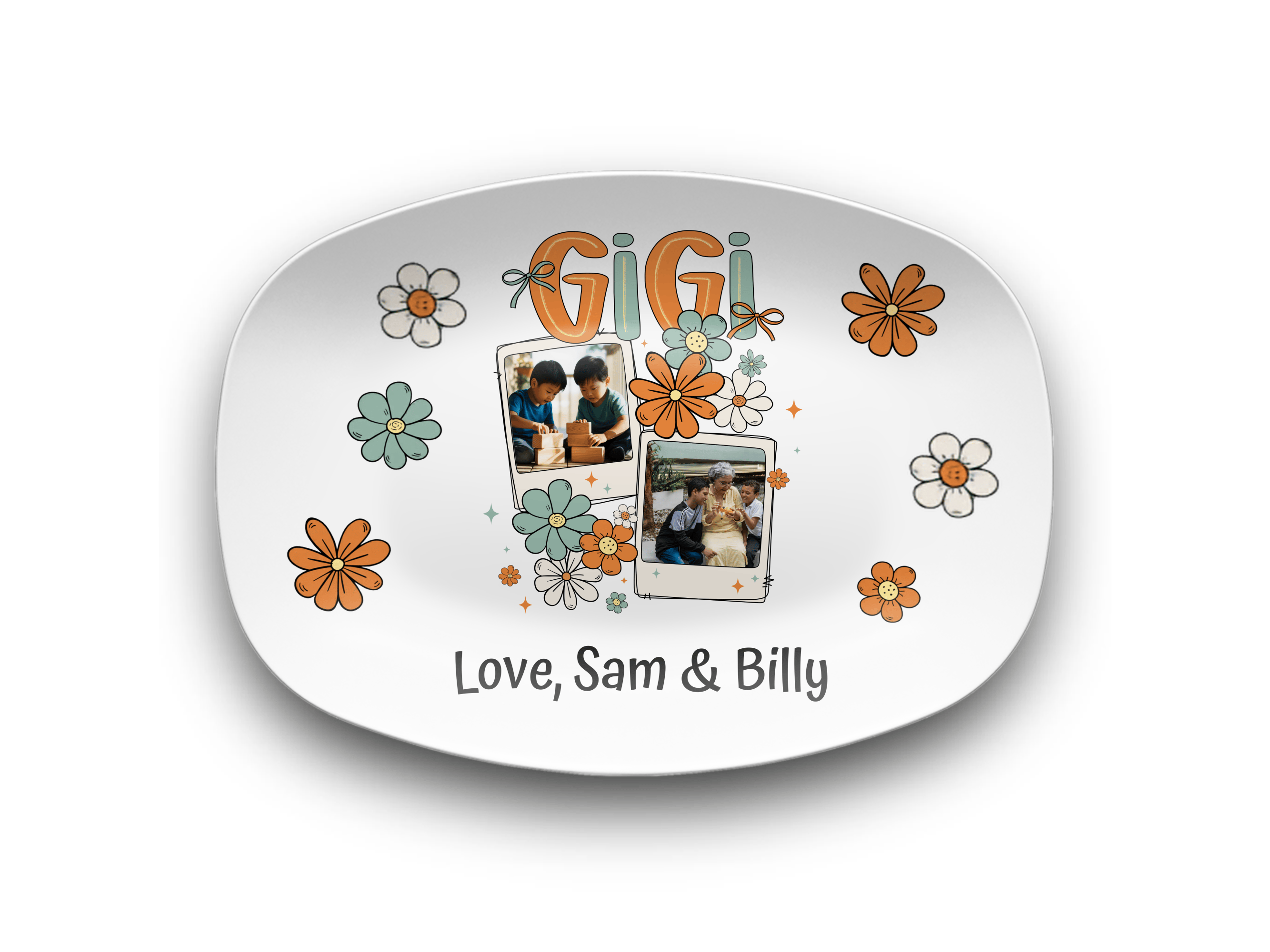 Personalized Mom Daisy Platter Platter / Gigi by Lil Plate Shop