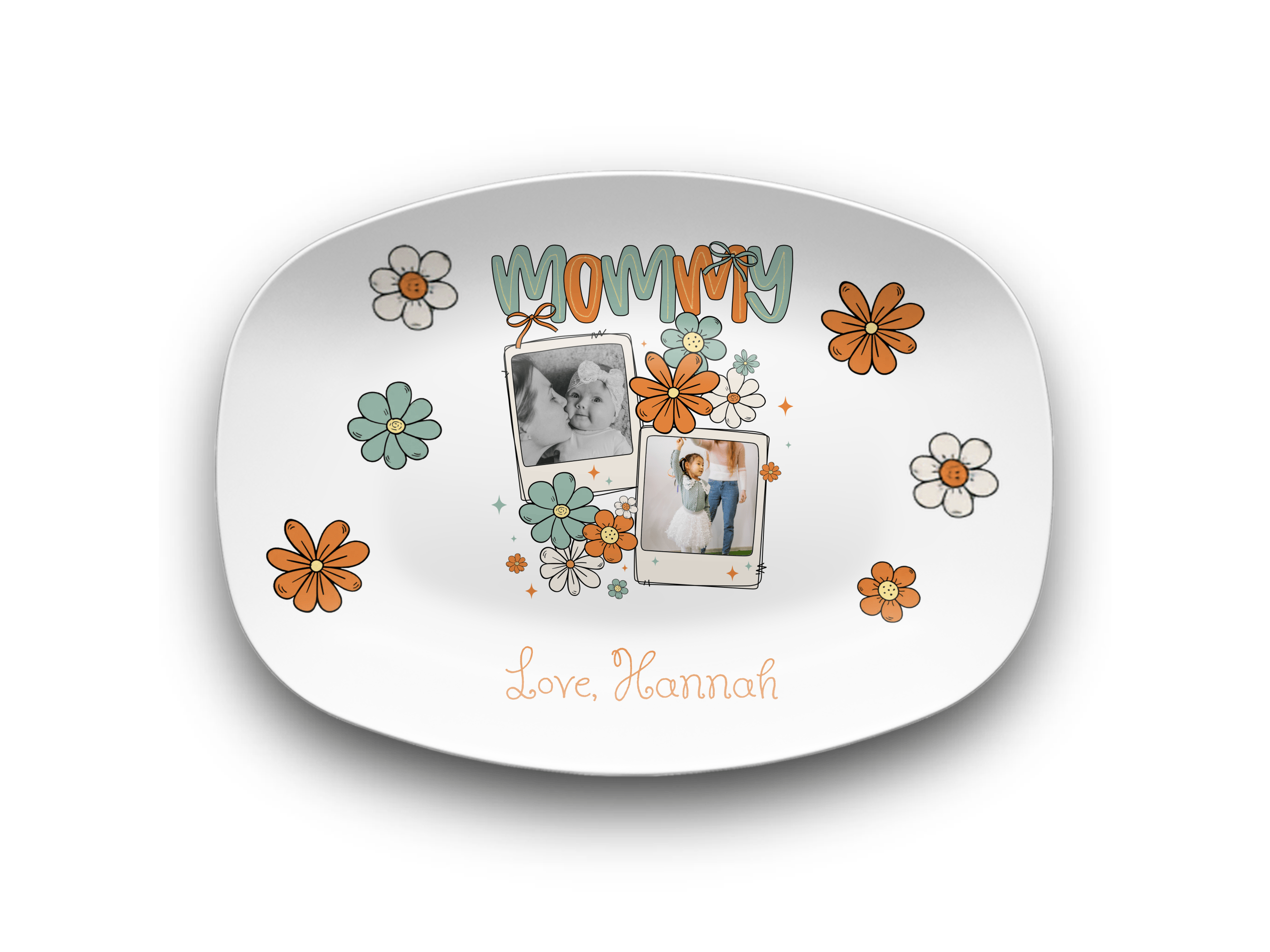 Personalized Mom Daisy Platter Platter / Mommy by Lil Plate Shop