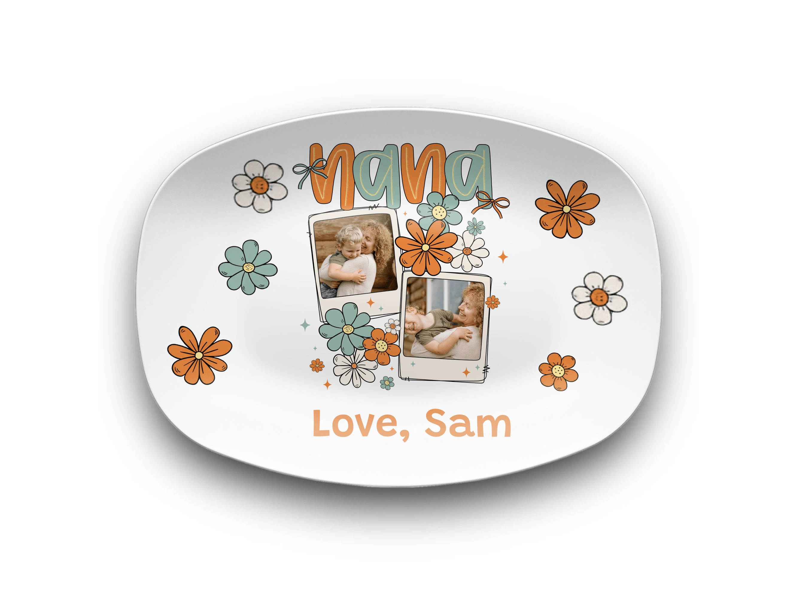 Personalized Mom Daisy Platter Platter / Nana by Lil Plate Shop
