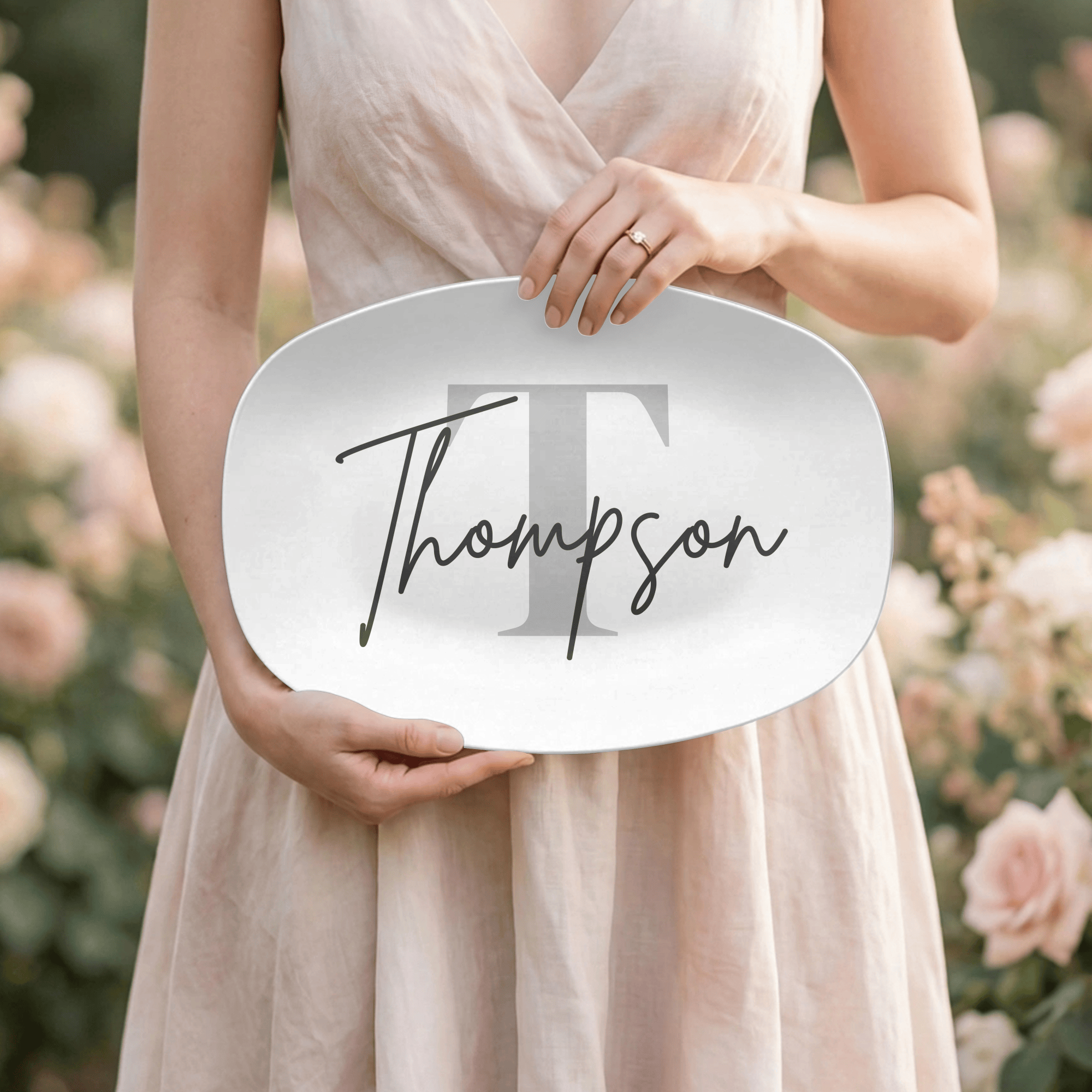 Personalized Monogram Name Platter by Lil Plate Shop