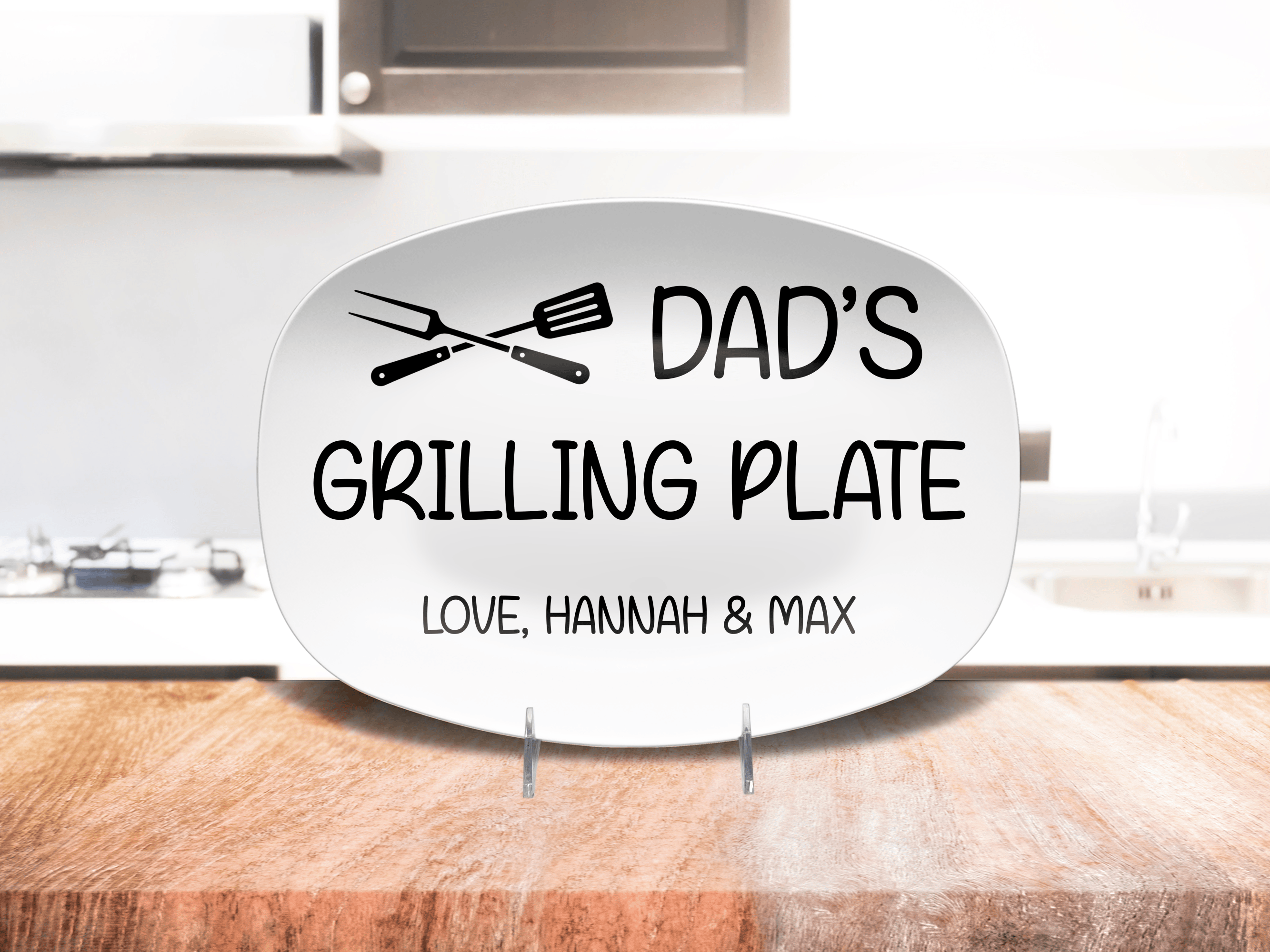 Personalized Name Grilling Platter by Lil Plate Shop