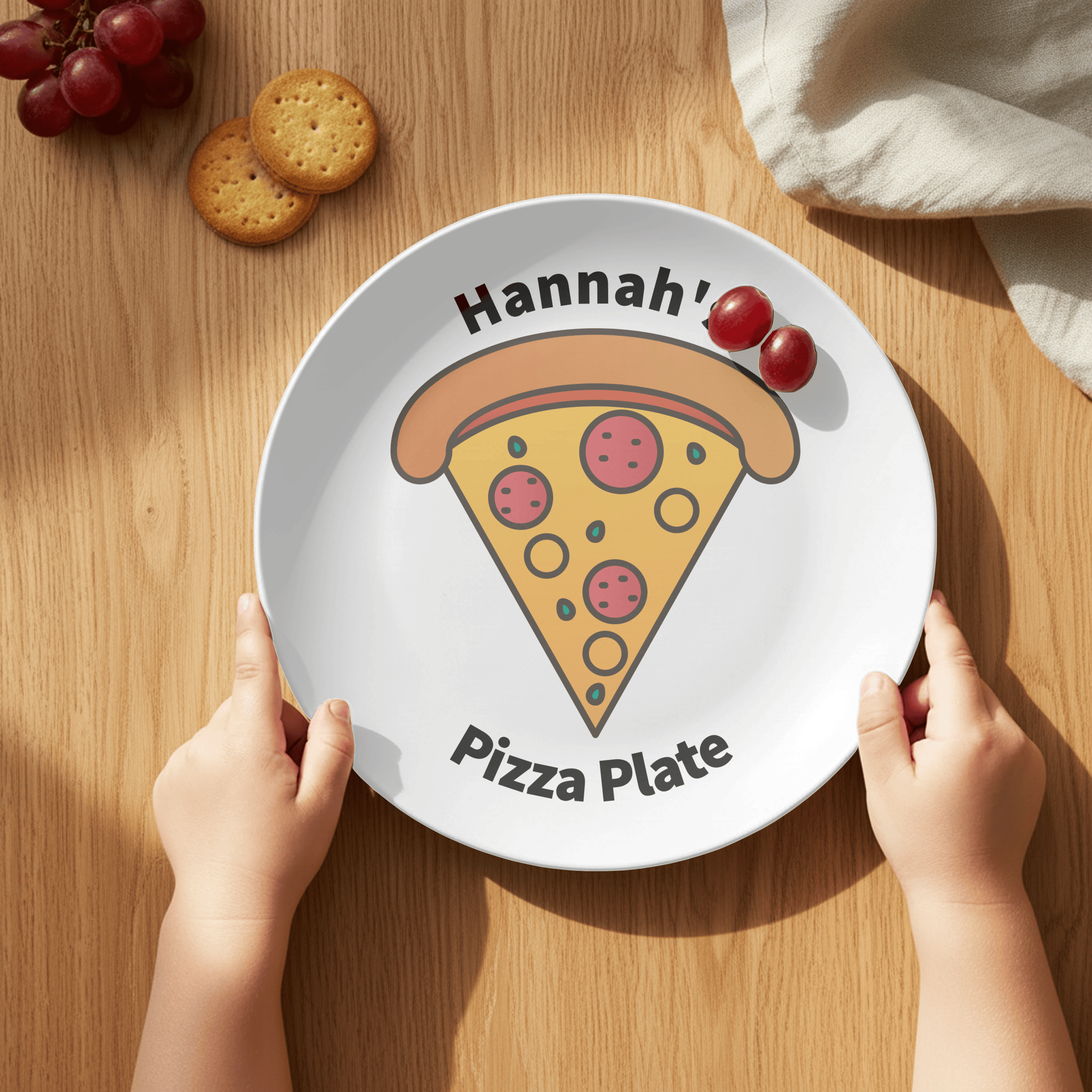 Personalized Name Pizza Plate by Lil Plate Shop