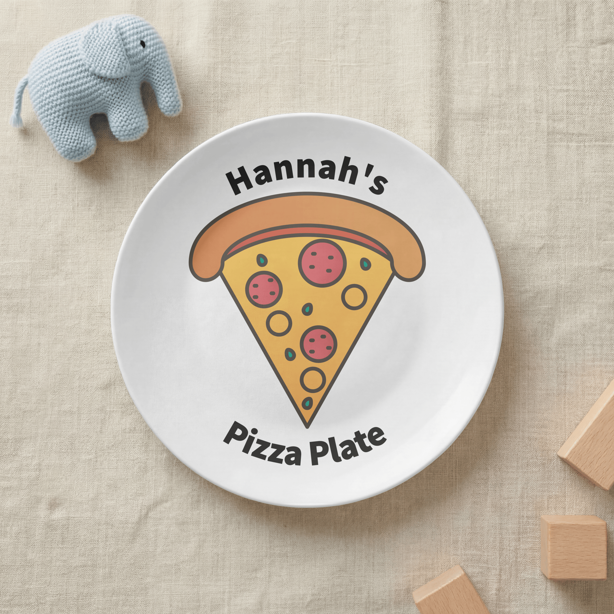 Personalized Name Pizza Plate by Lil Plate Shop