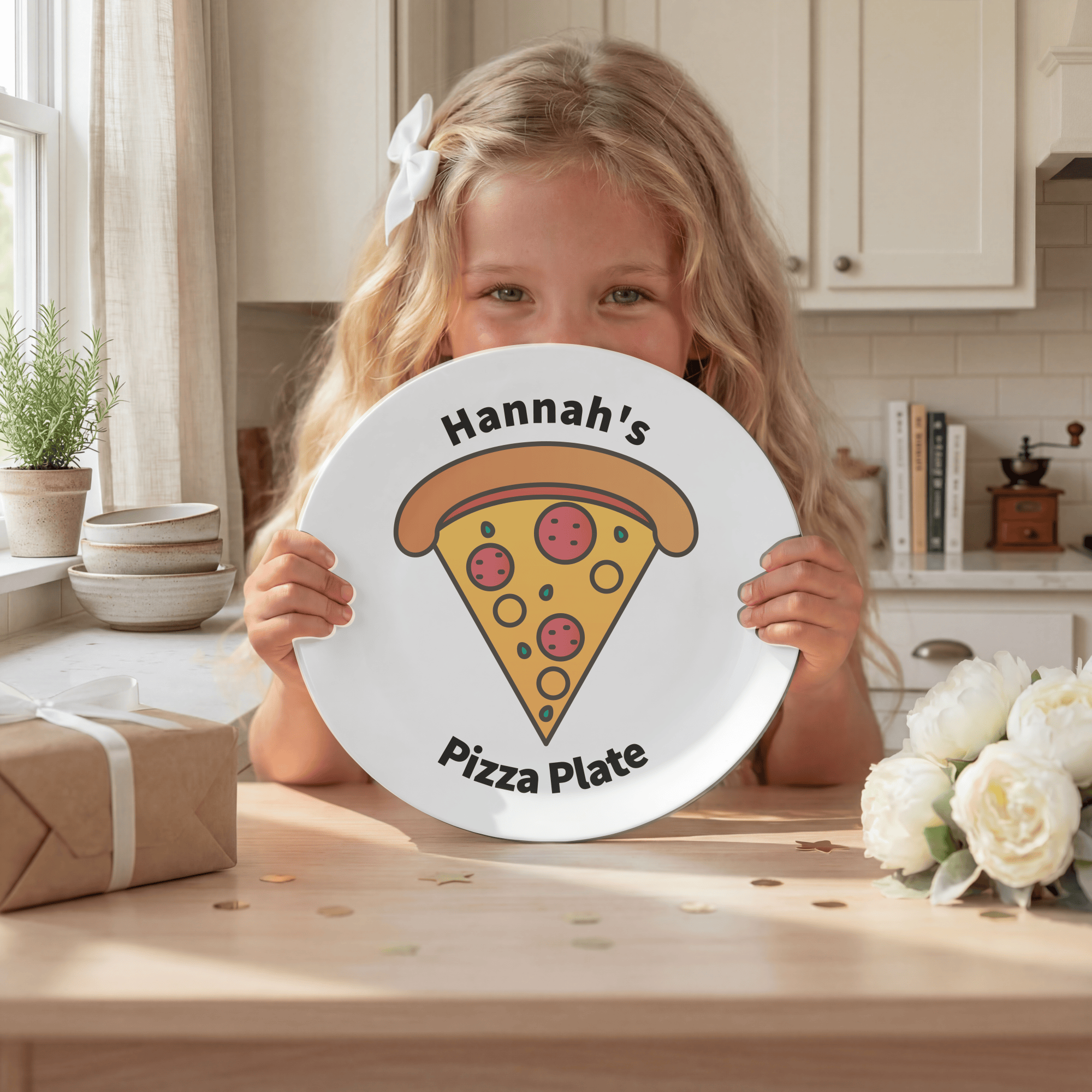Personalized Name Pizza Plate by Lil Plate Shop